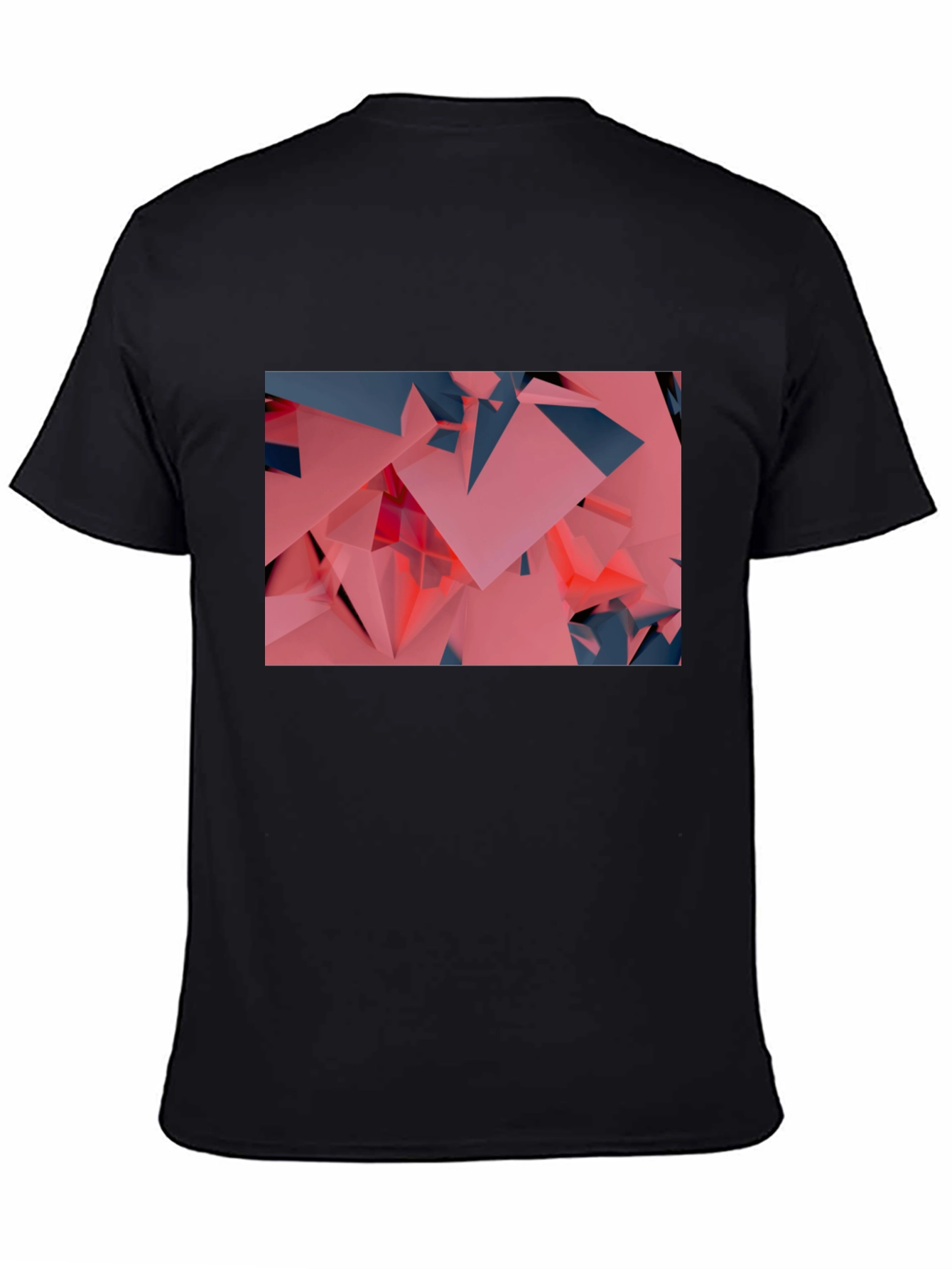 Black Geometric Abstract T-Shirt view 4