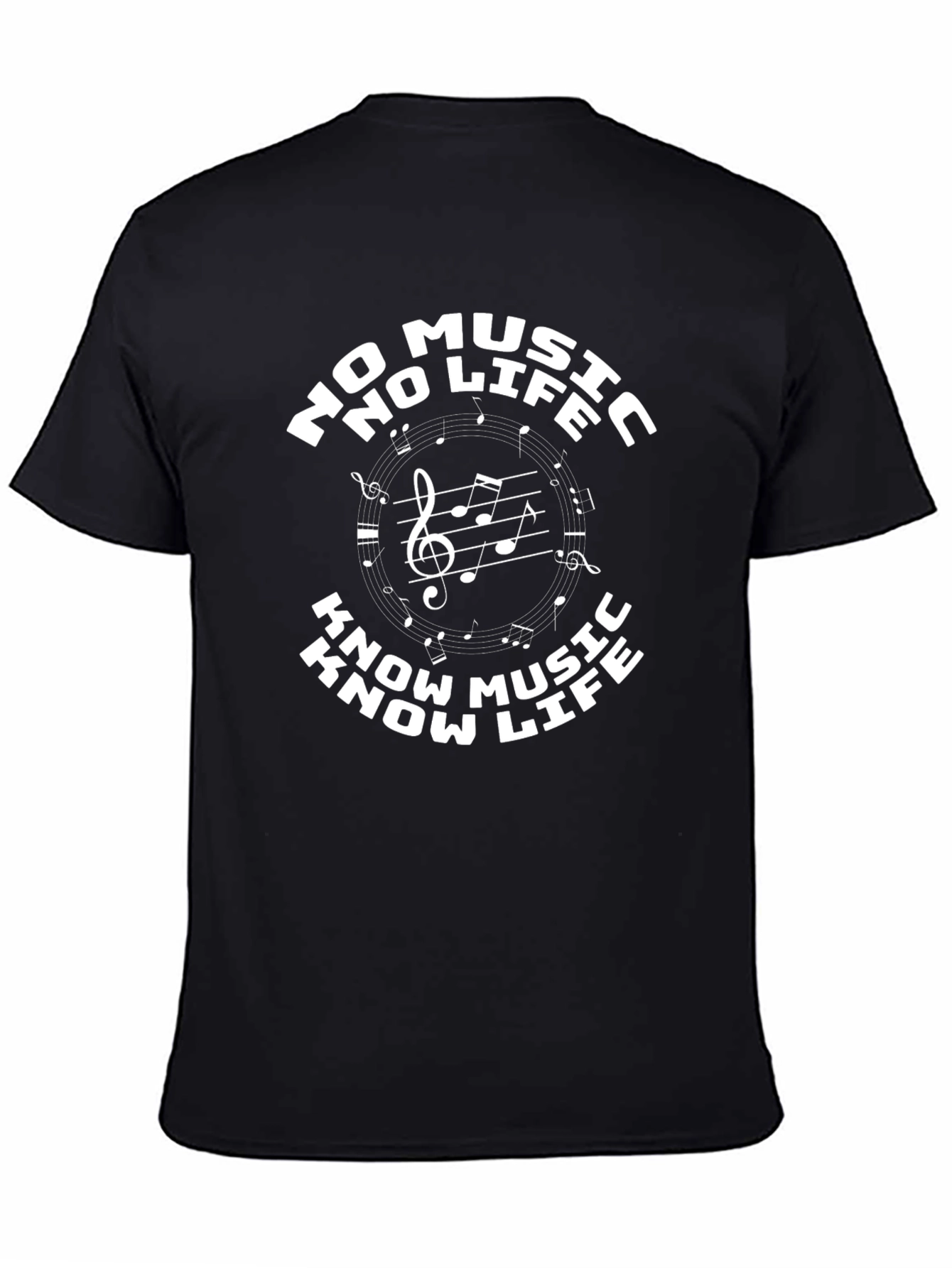 Black Music Lover Black Graphic T-Shirt view 4