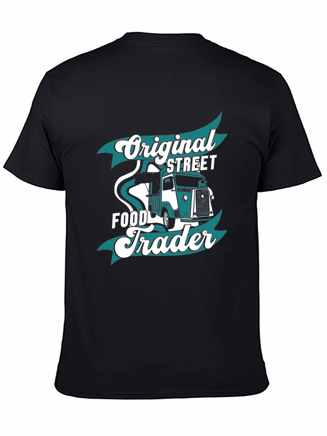 Black Original Street Food Trader Graphic T-Shirt view 4