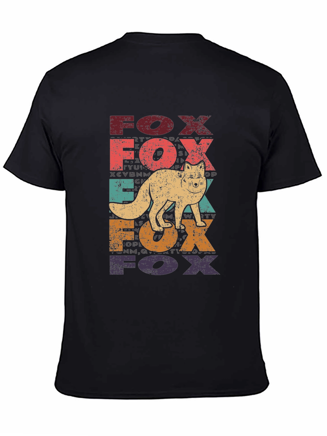 Black Vintage Fox Graphic T-Shirt - Animal Lover Tee view 4