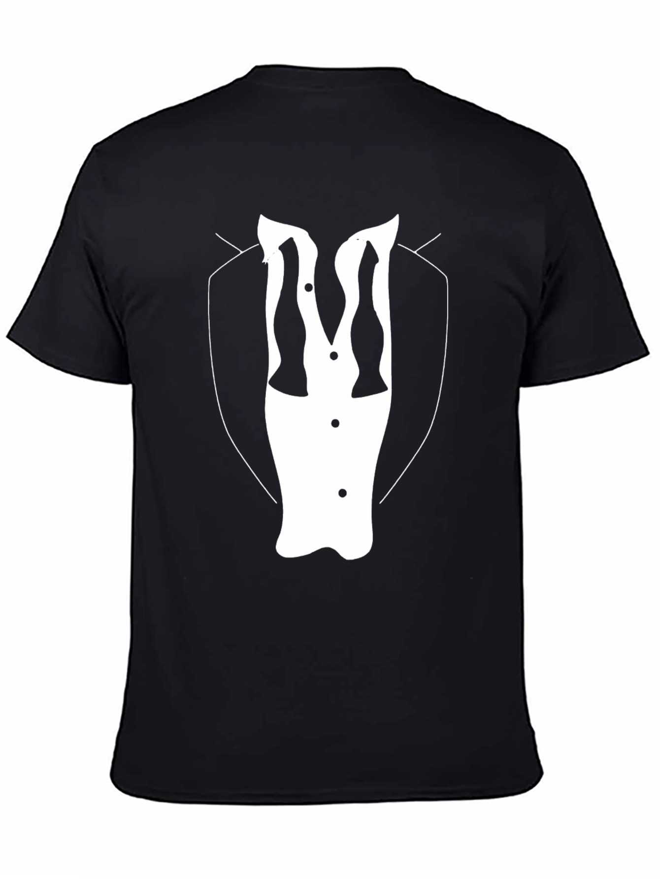 Black Tuxedo T-Shirt - Stylish Black Tee view 4