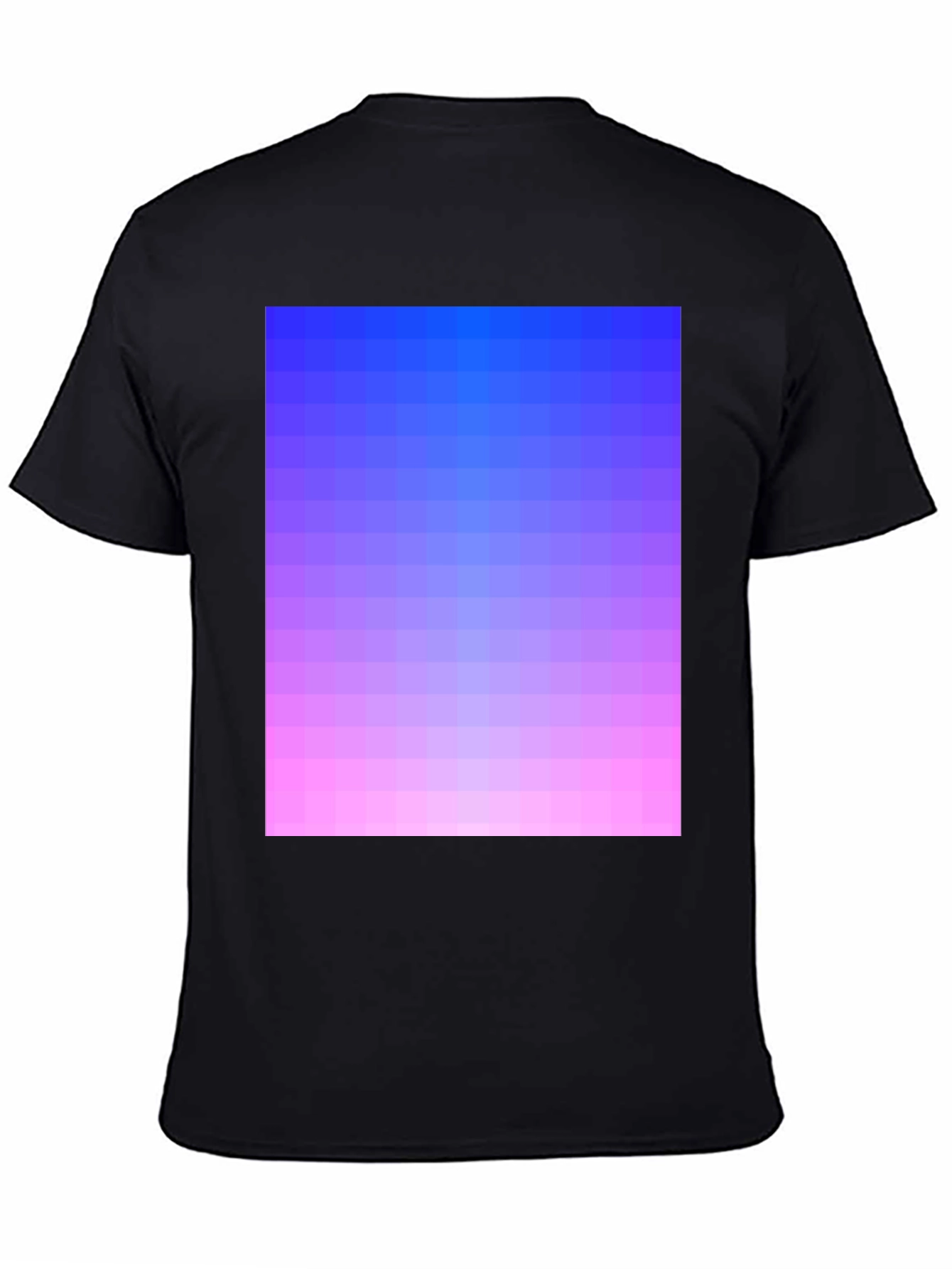 Black Gradient Pixel Art T-Shirt - Stylish Casual Wear view 4