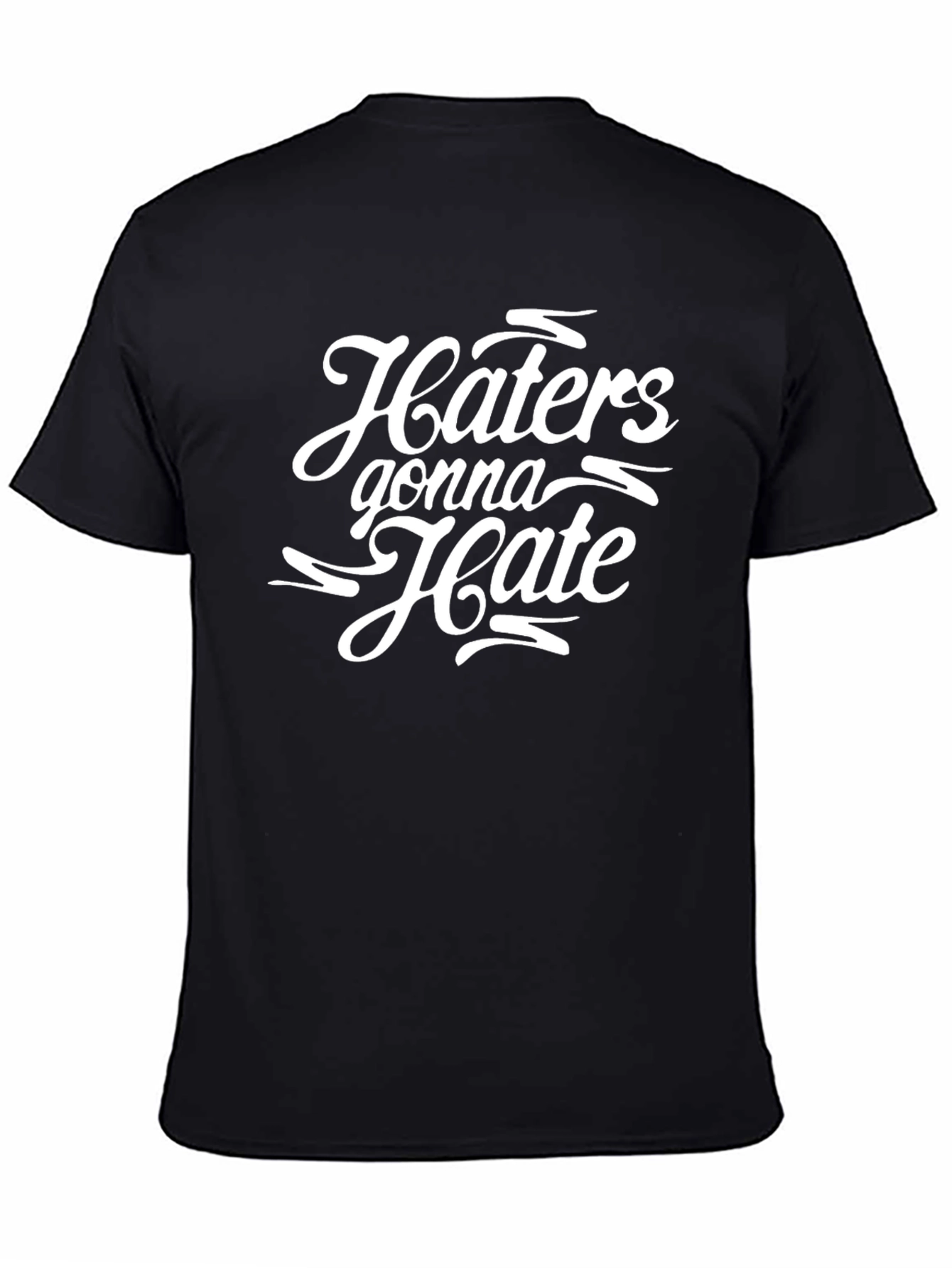 Black Haters Gonna Hate Graphic Tee - Black view 4