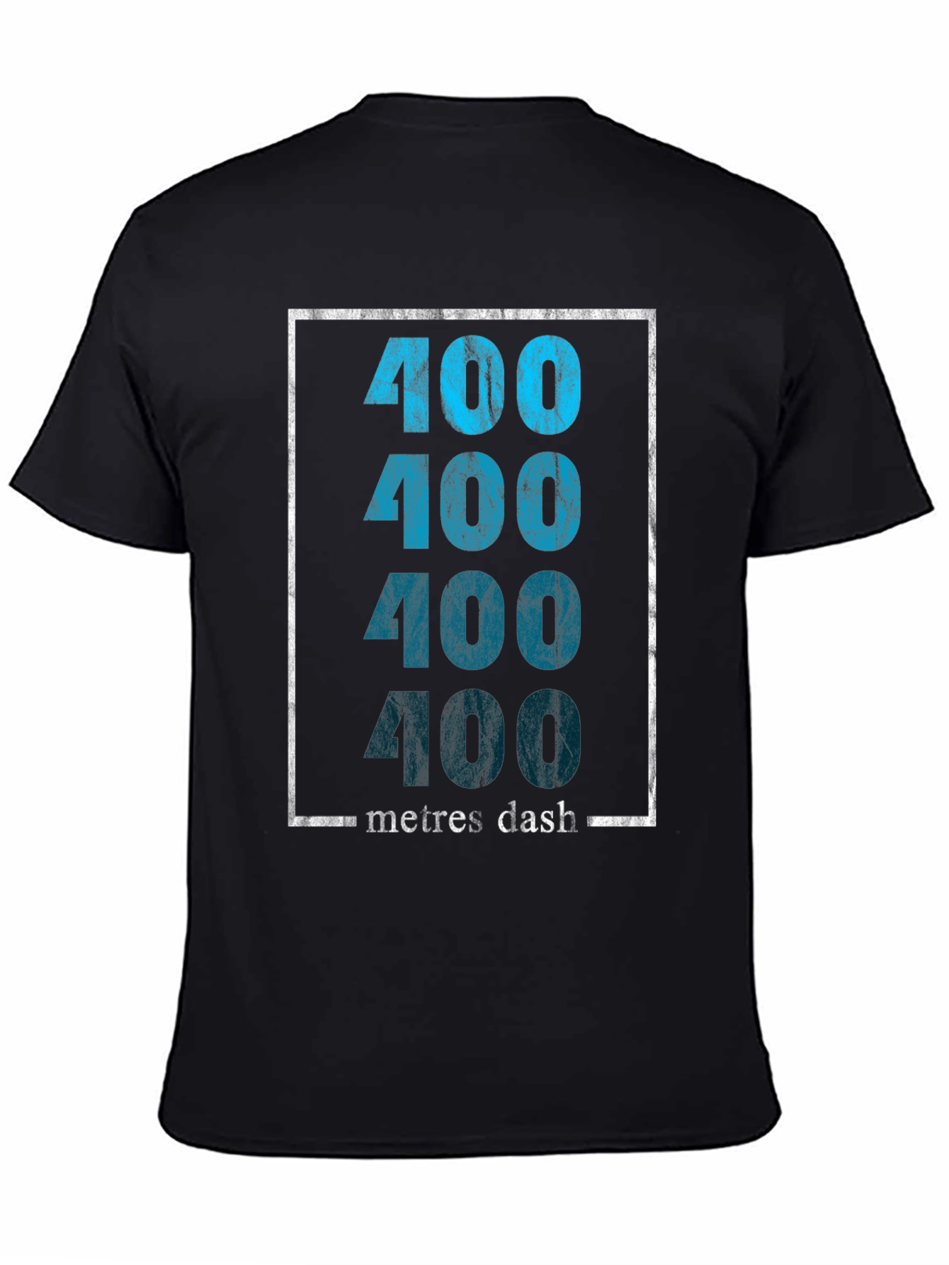 Black 400 Metres Dash Graphic T-Shirt view 4