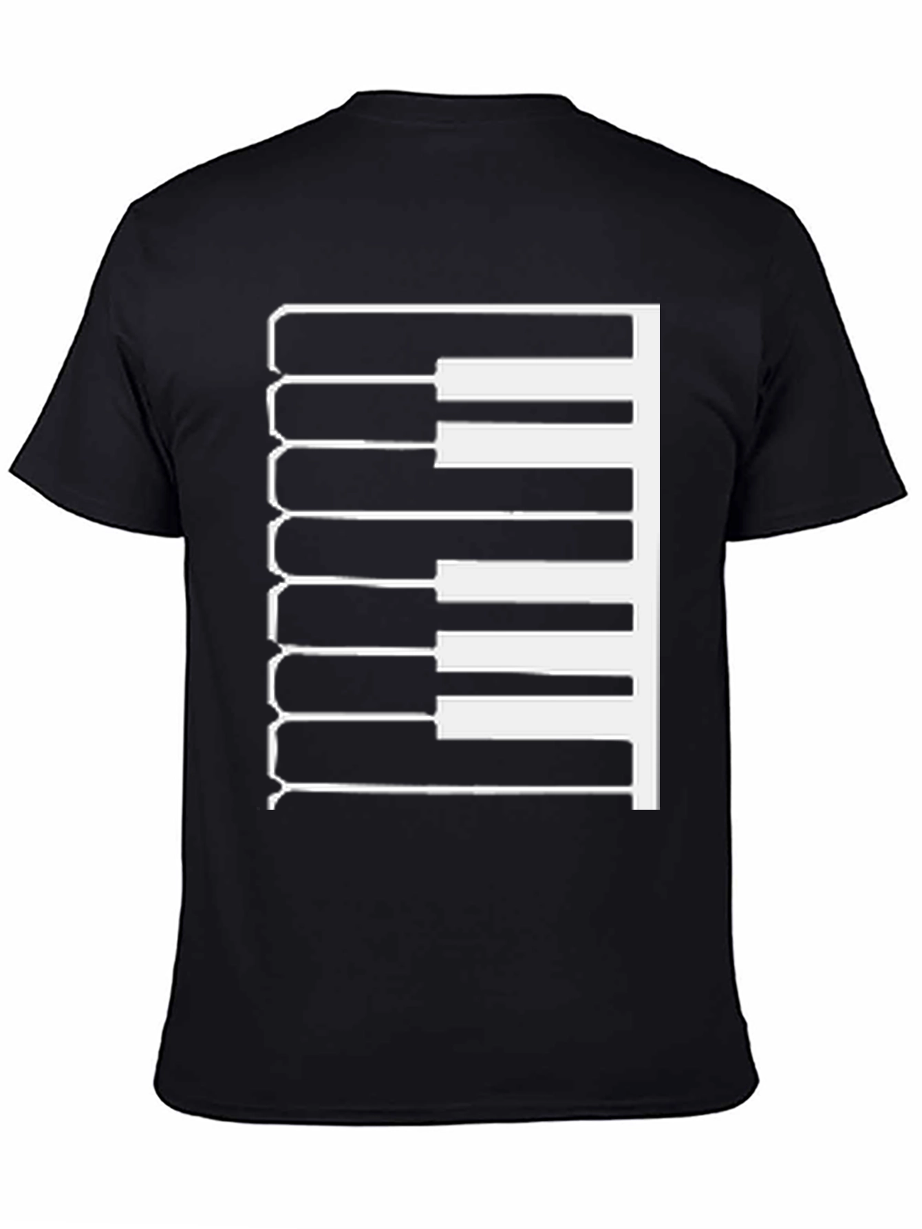 Black Piano Keys Graphic T-Shirt - Black view 4