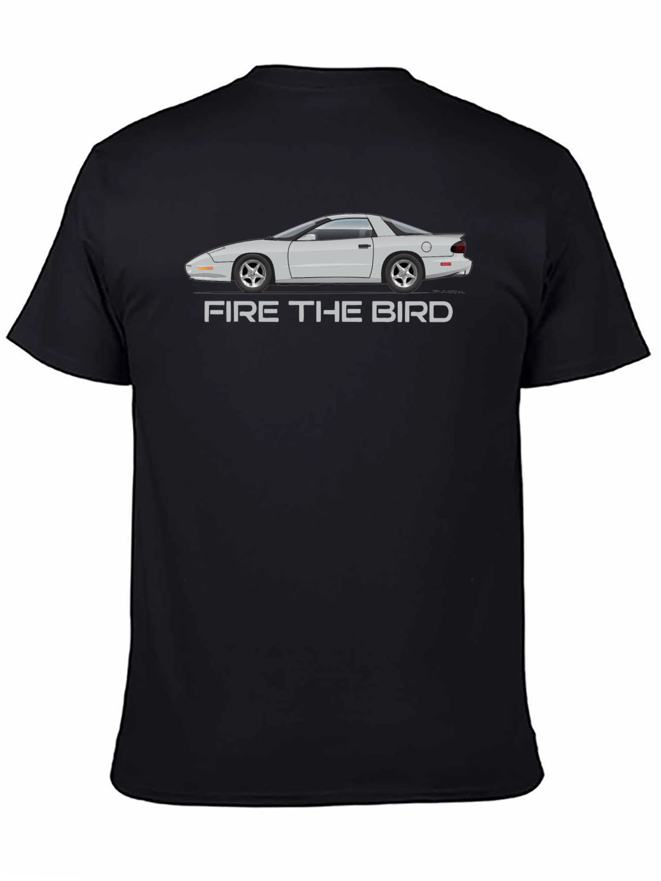 Black Firebird Car Graphic T-Shirt view 4