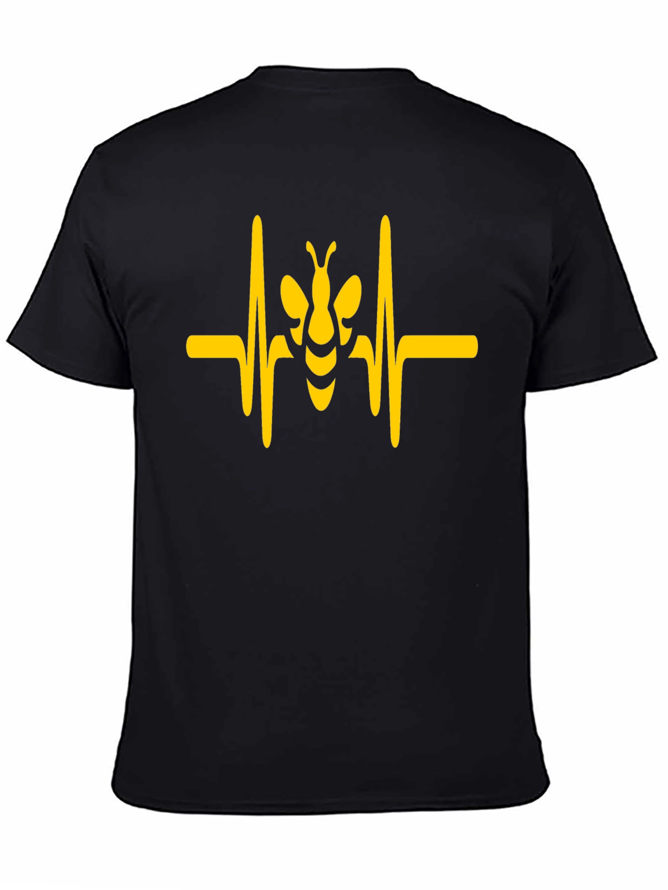 Black Bee Heartbeat T-Shirt - Stylish Graphic Tee view 4