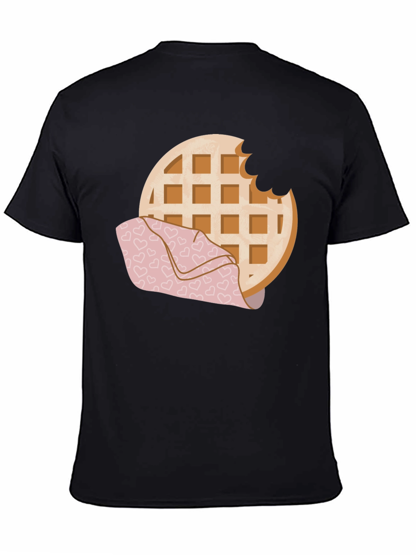 Black Waffle Lover Graphic Tee - Bite Me view 4