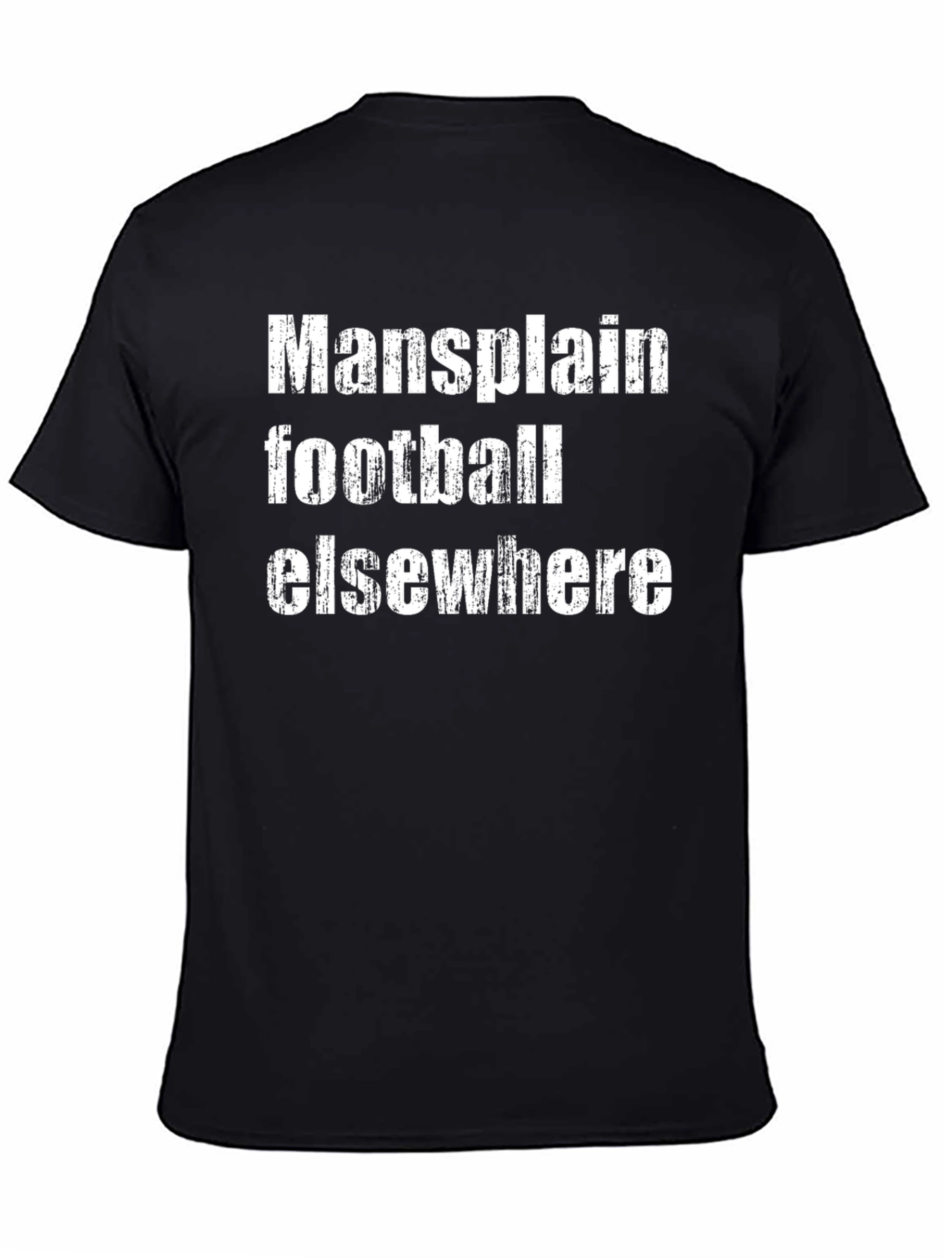 Black Mansplain Football Elsewhere Graphic Tee view 4