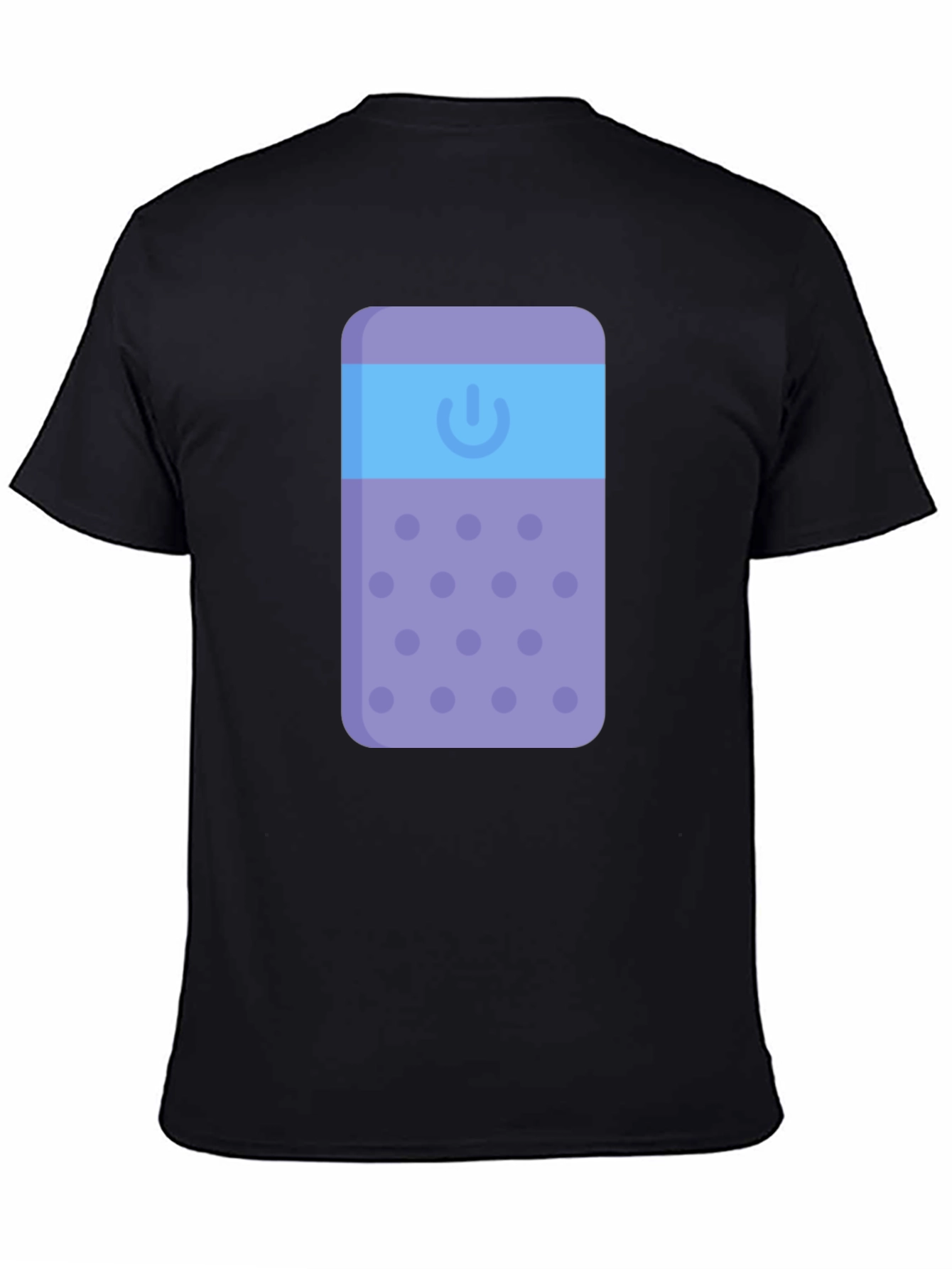 Black Cool Remote Control T-Shirt view 4