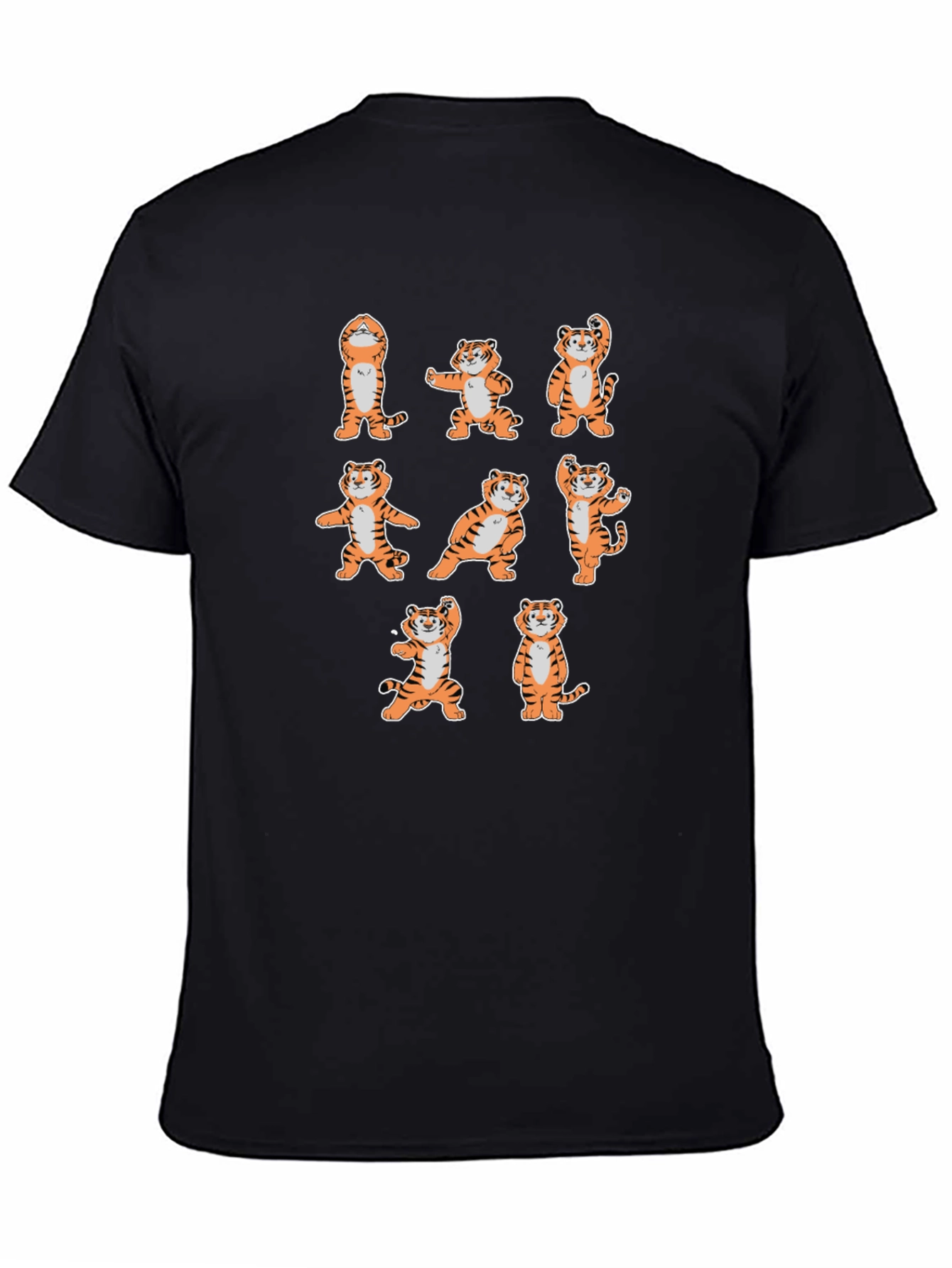 Black Tiger Yoga Black T-Shirt view 4