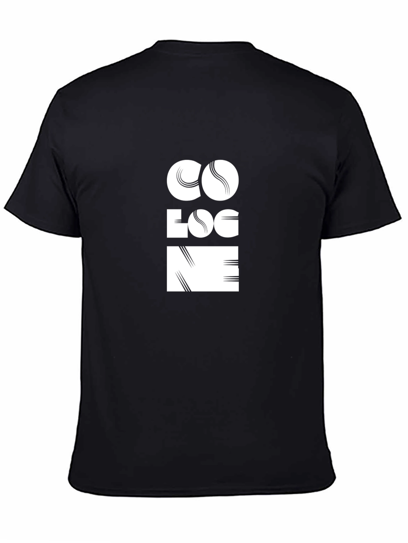 Black Cool Graphic Tee - COLOGNE Design view 4