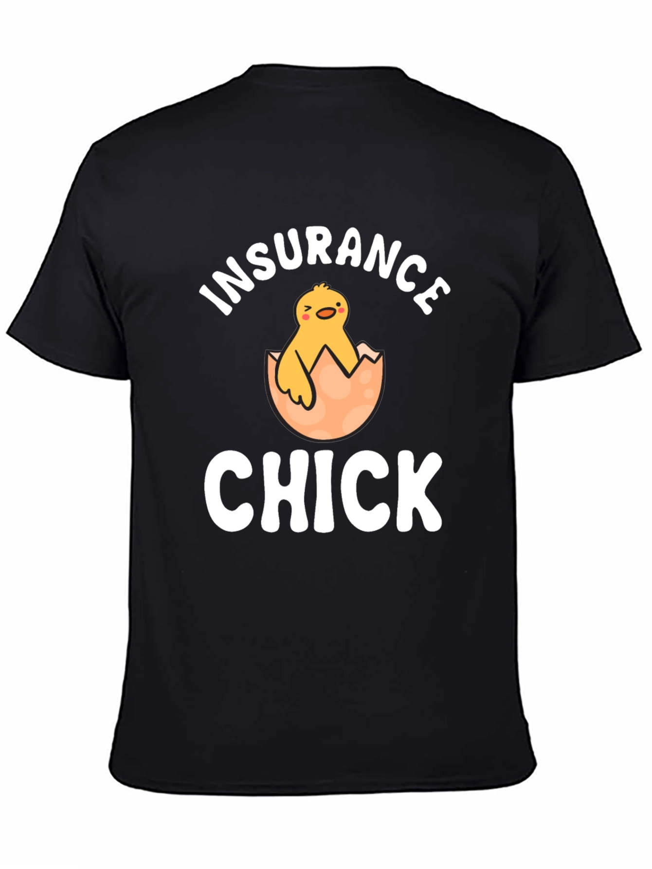 Black Insurance Chick T-Shirt - Novelty Graphic Tee view 4
