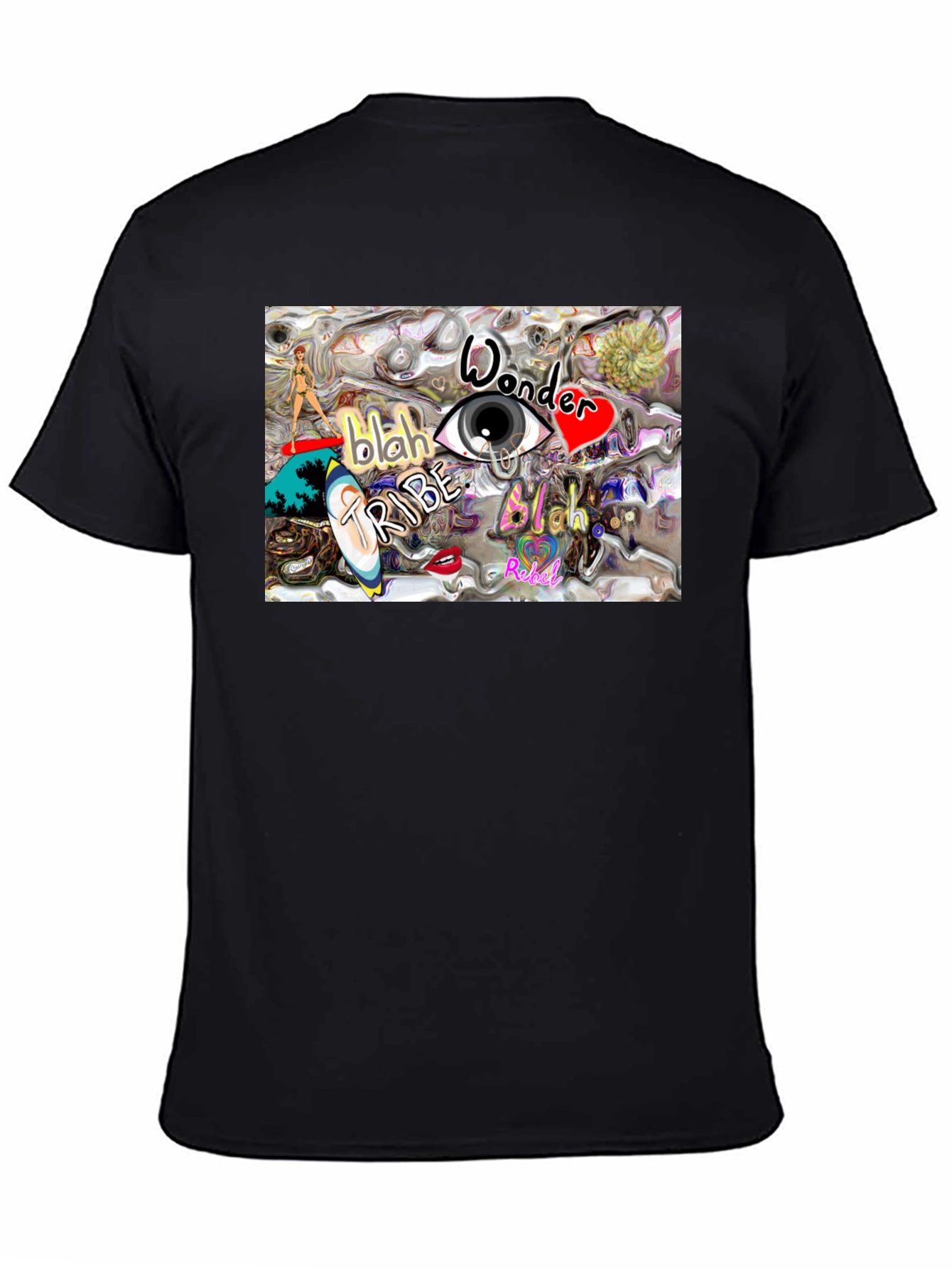 Black Eye Wonder Tribe Graphic Tee - Black view 4
