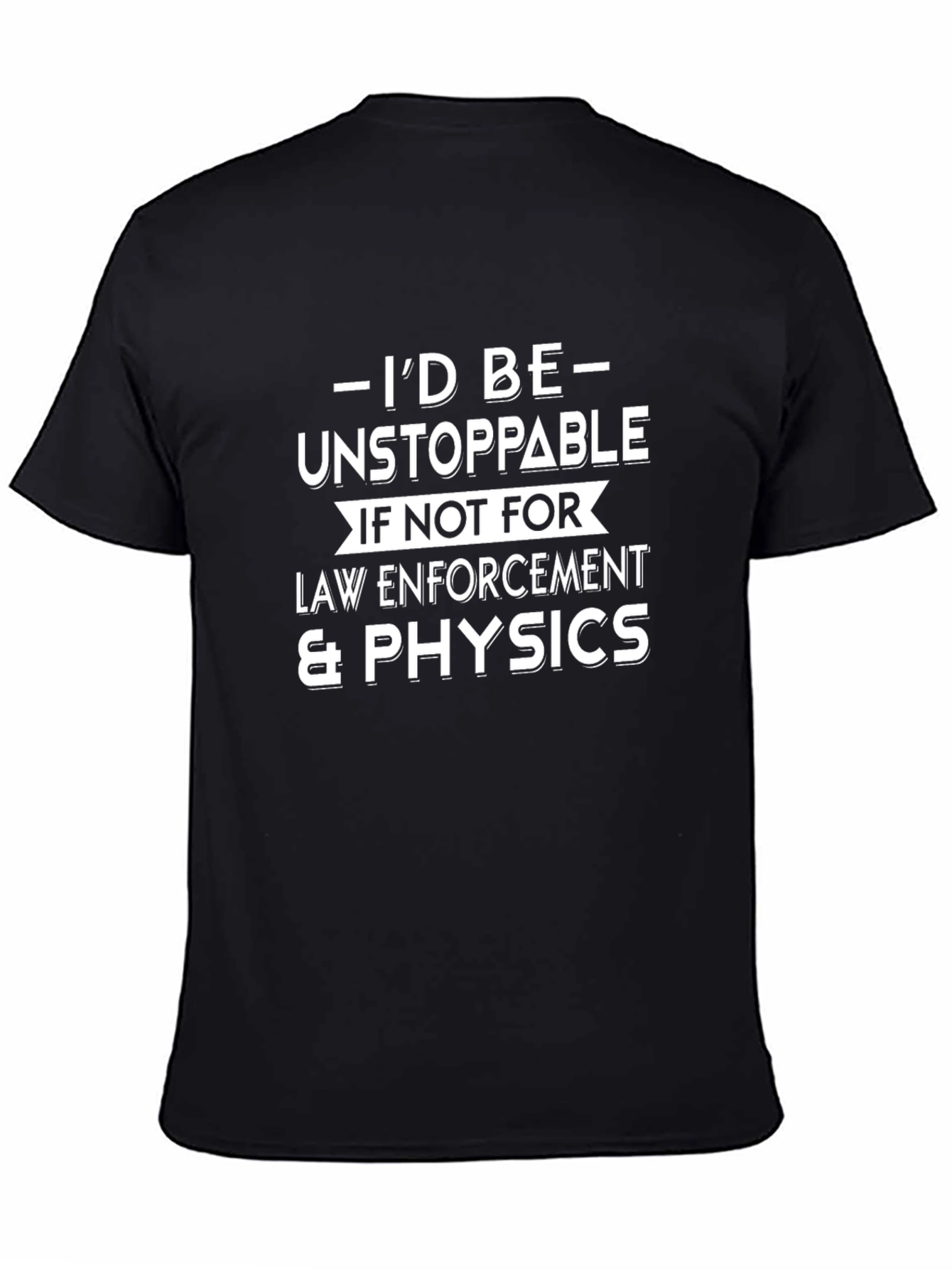 Black Unstoppable Humor Tee view 4