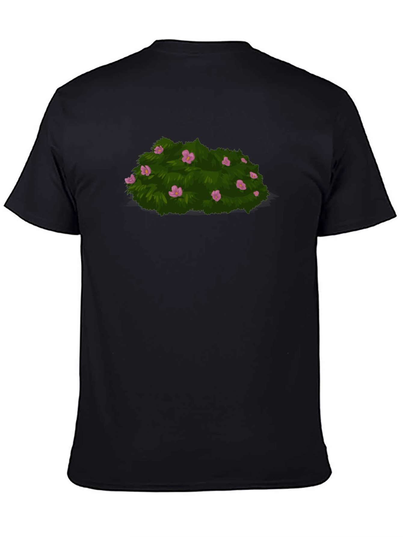 Black Bush With Flowers Graphic Tee - Stylish Casual Wear view 4