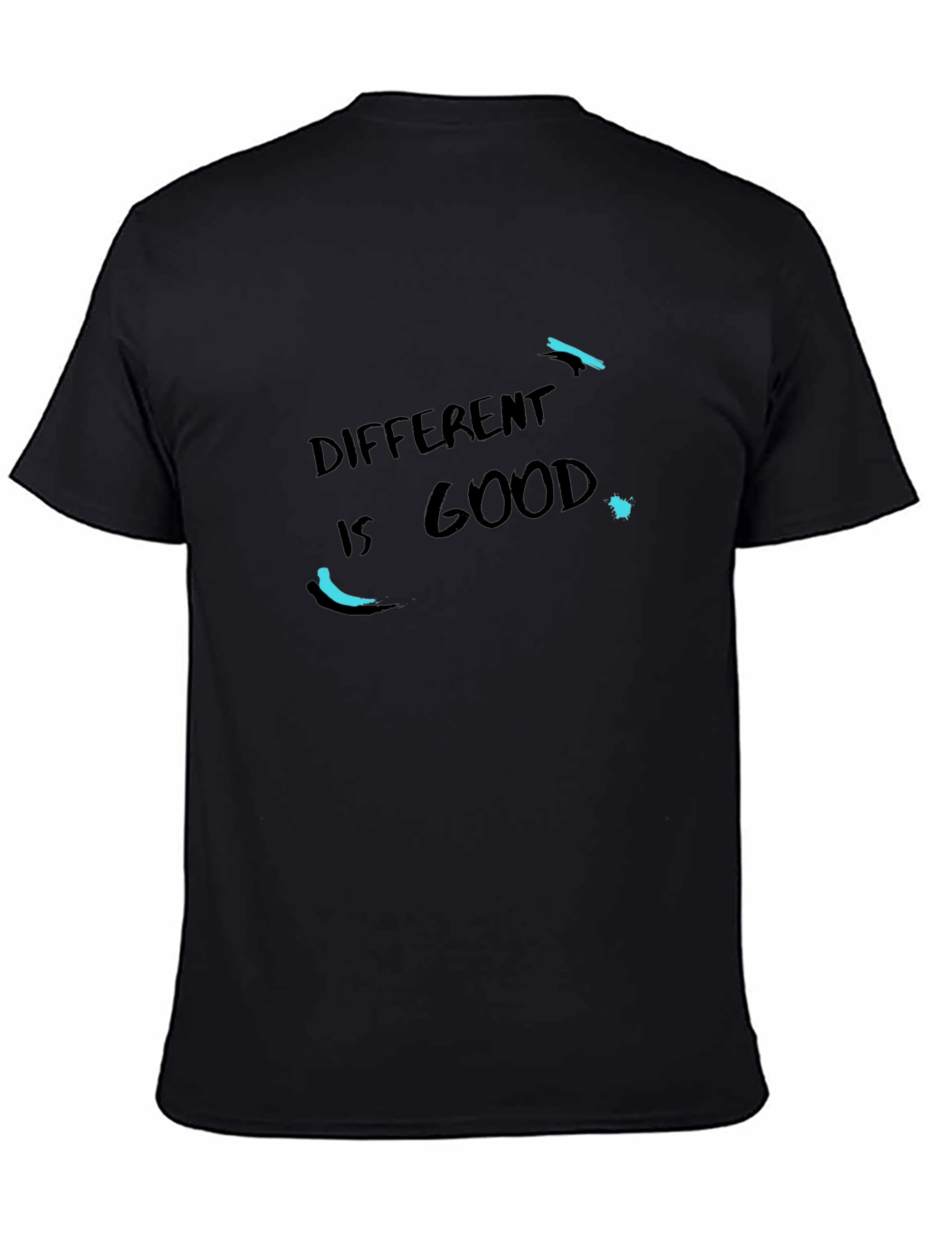 Black Different Is Good Black T-Shirt view 4