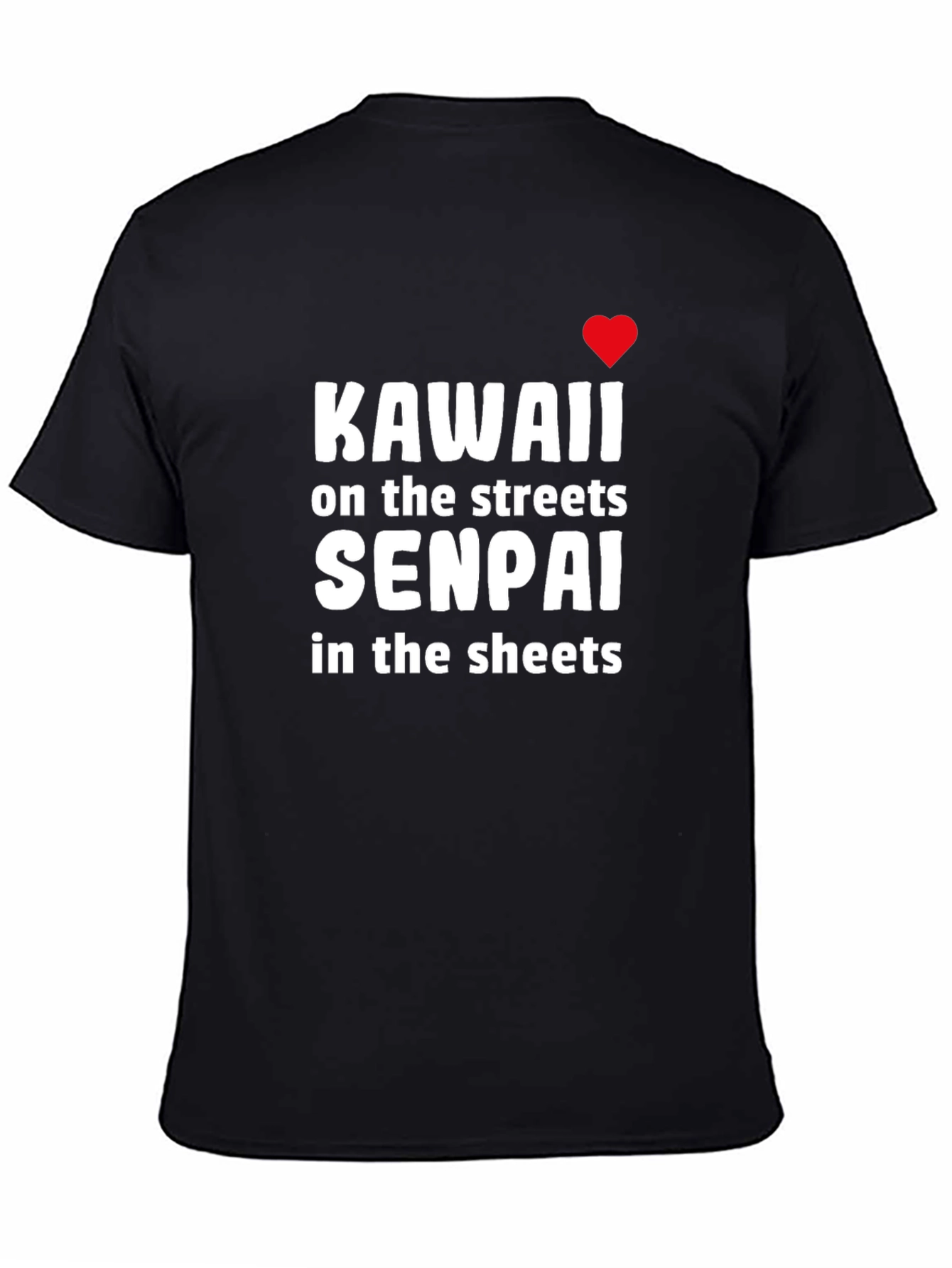 Black Kawaii Senpai Graphic Tee view 4