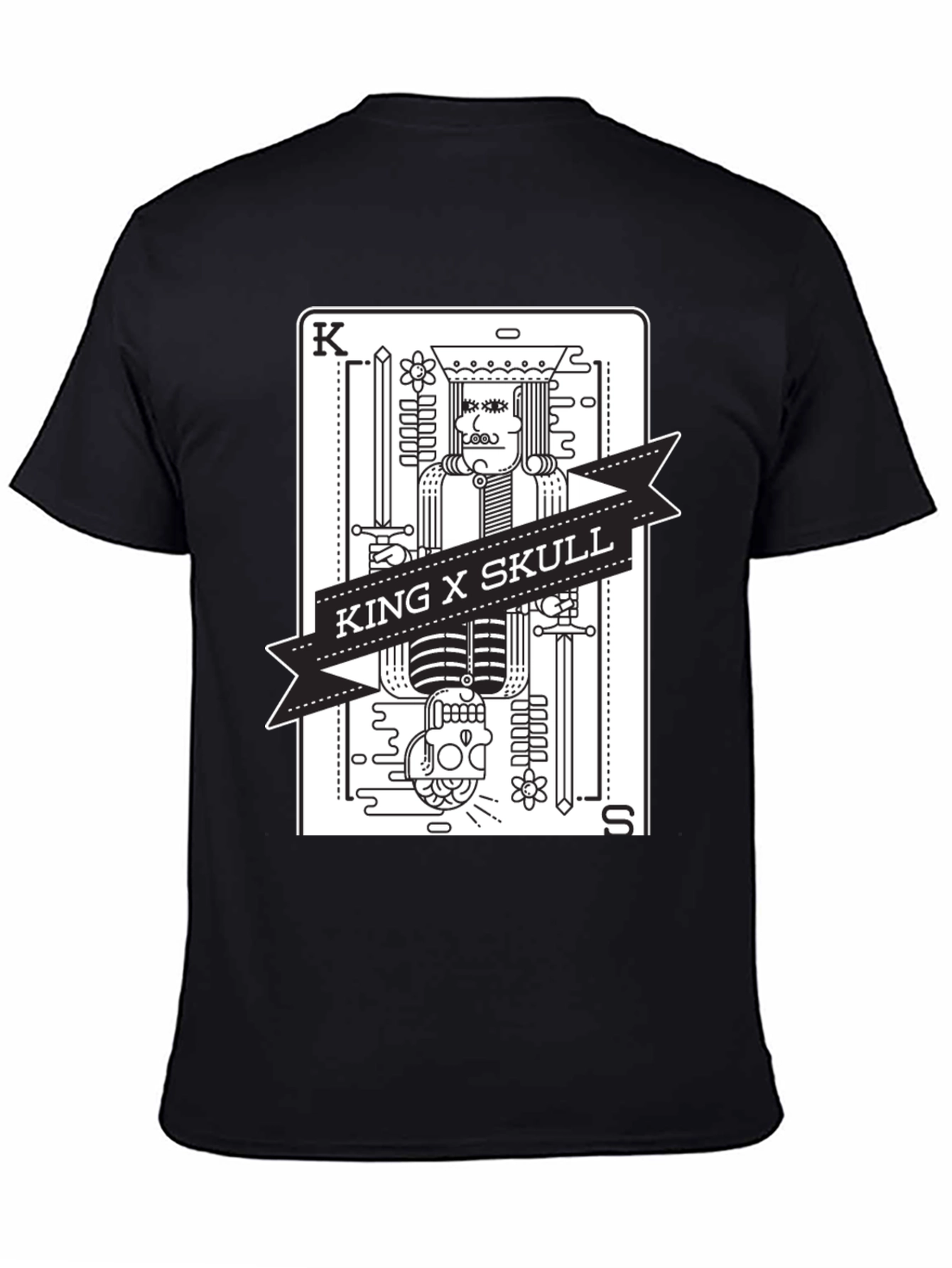 Black King X Skull Black Graphic Tee view 4