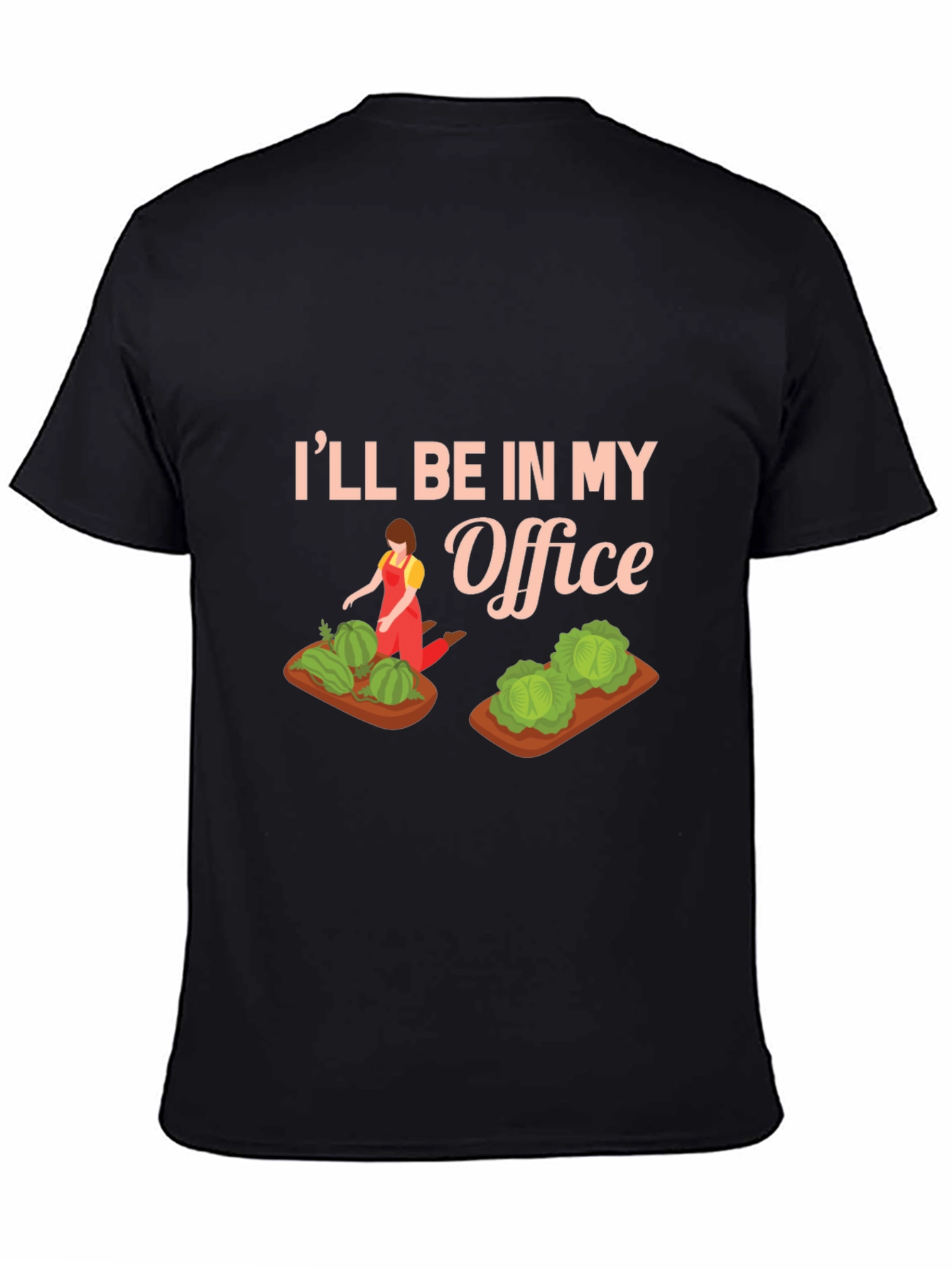 Black Gardener Office Graphic T-Shirt view 4
