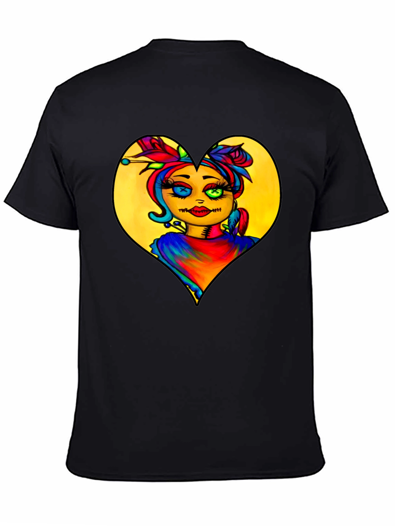 Black Heart Doll Graphic T-Shirt view 4