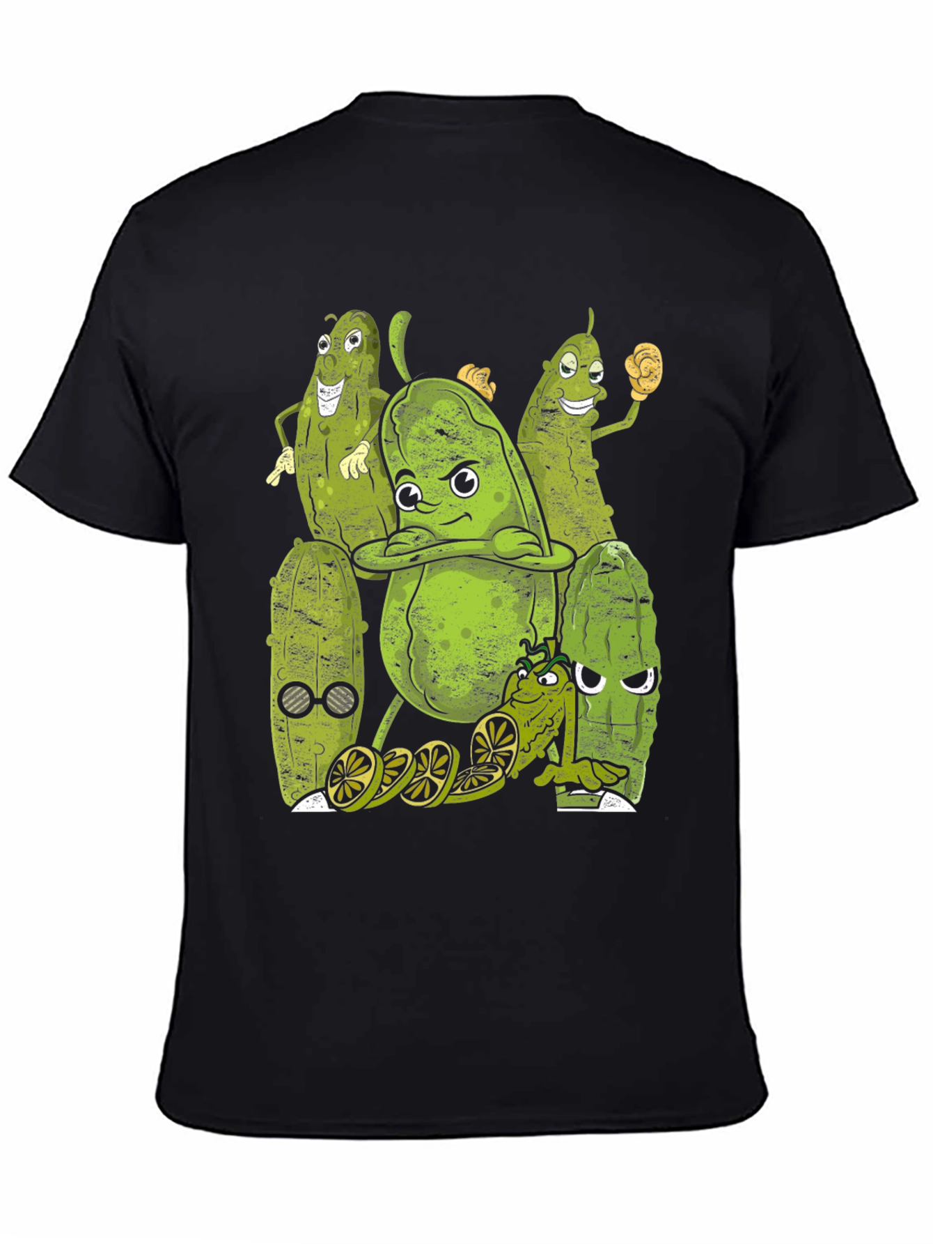 Black Pickle Squad Graphic T-Shirt - Black Cotton Tee view 4