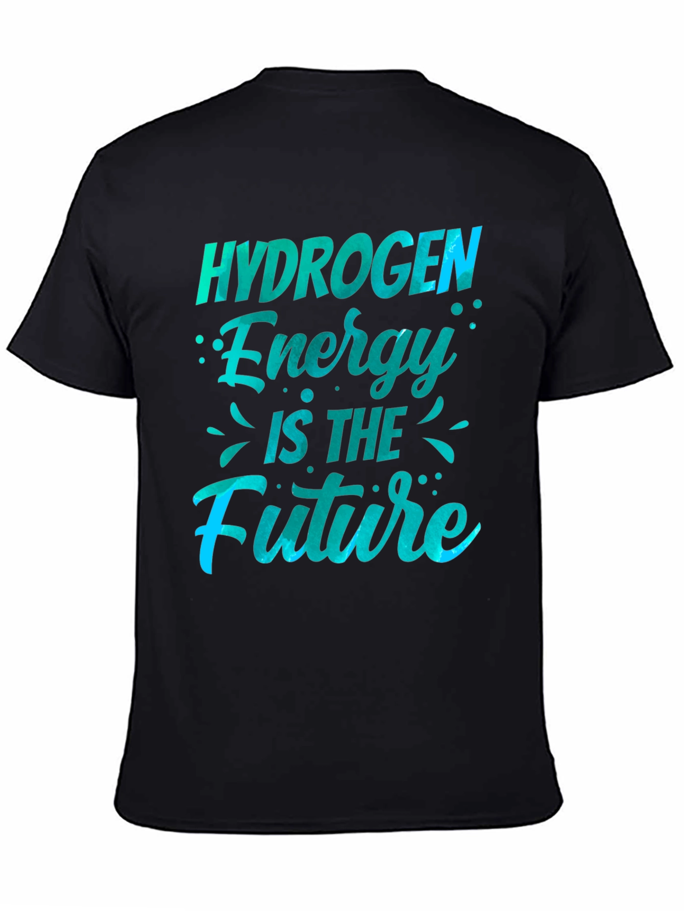 Black Hydrogen Energy Future Graphic T-Shirt view 4