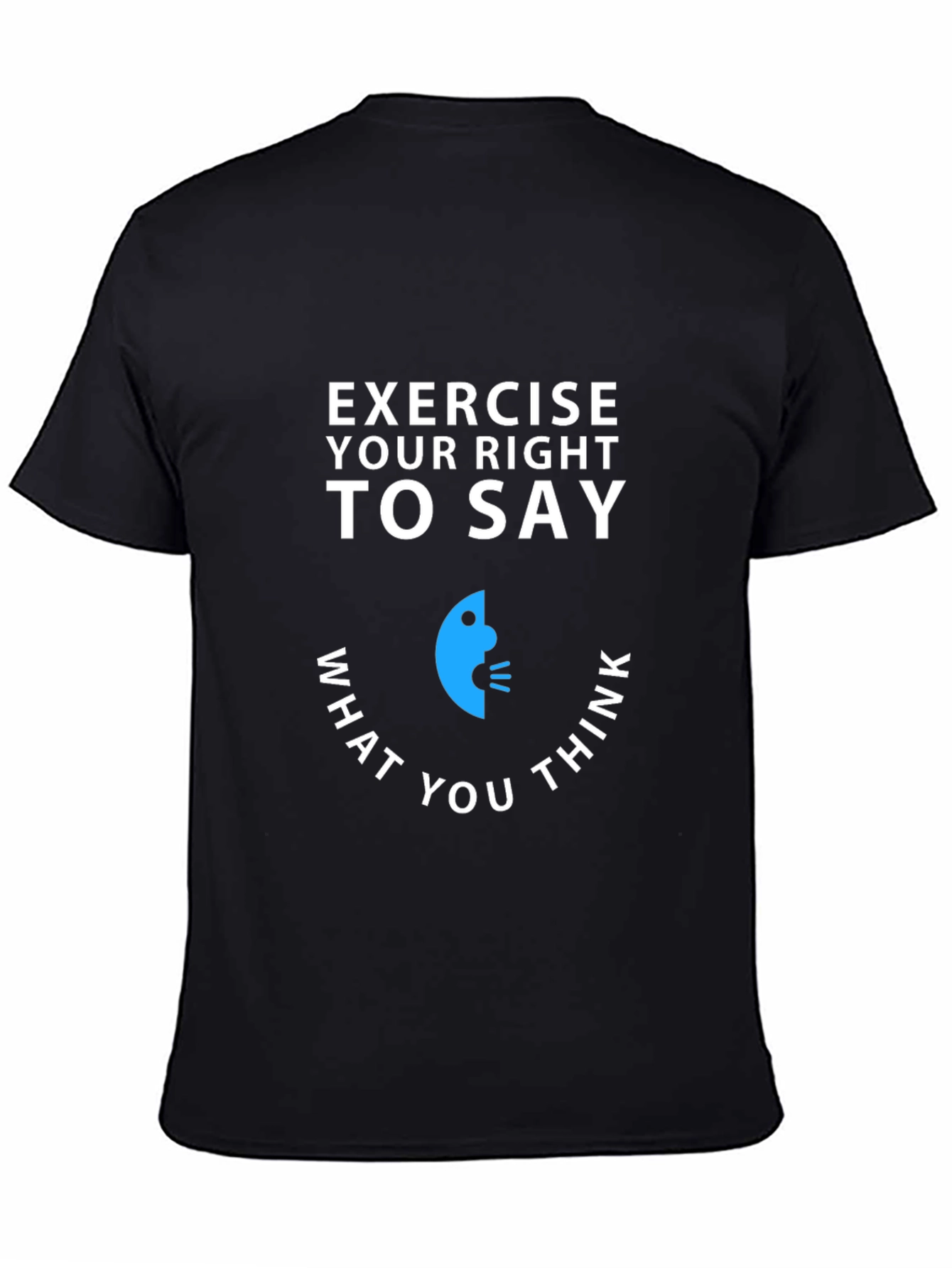 Black Exercise Your Right T-Shirt - Speak Your Mind Tee view 4