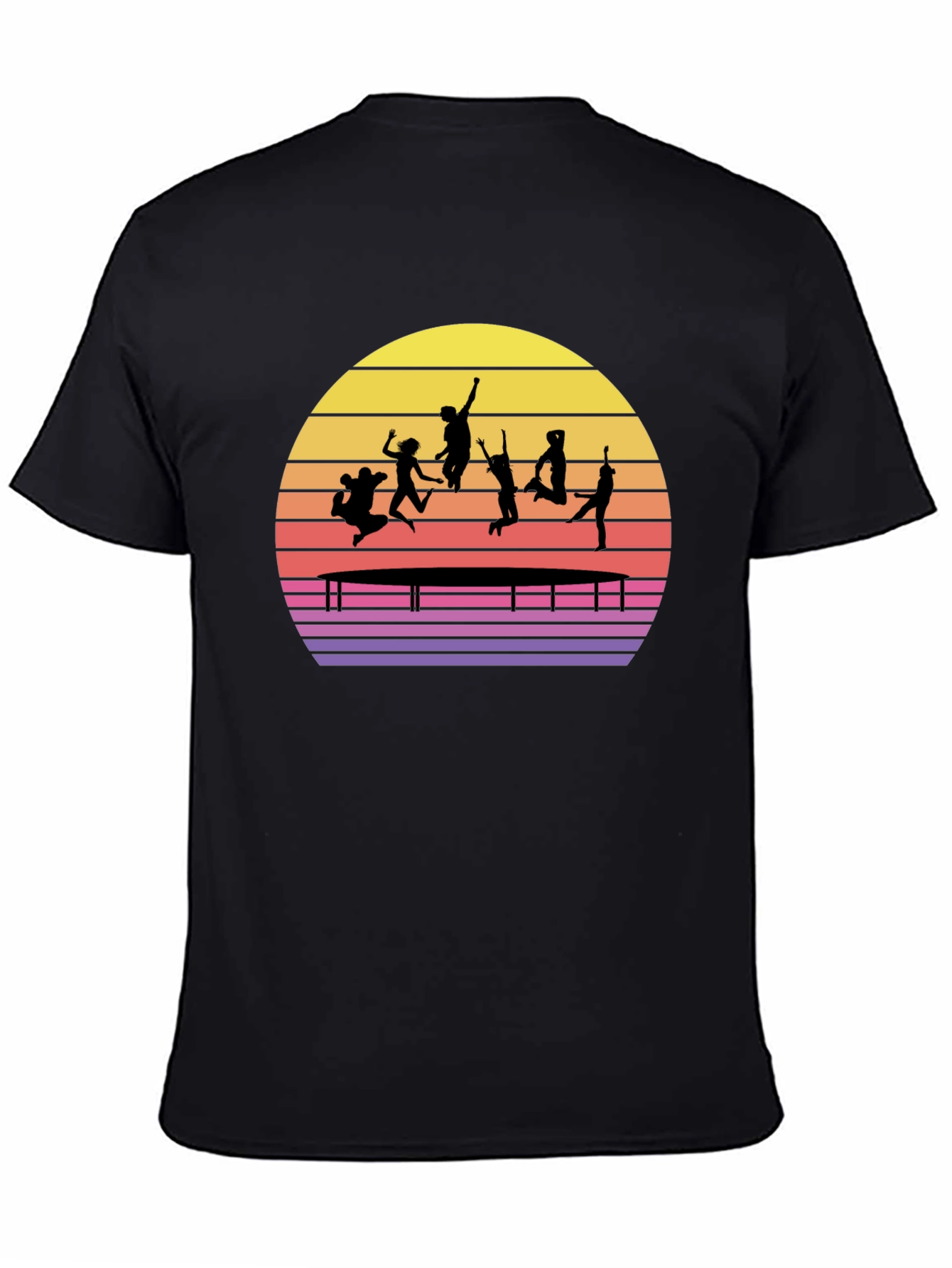 Black Trampoline Sunset Graphic Tee view 4