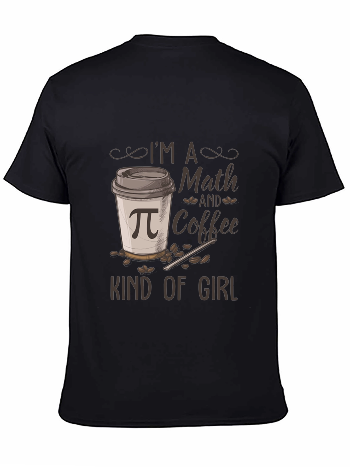Black Math and Coffee Kind of Girl T-Shirt view 4
