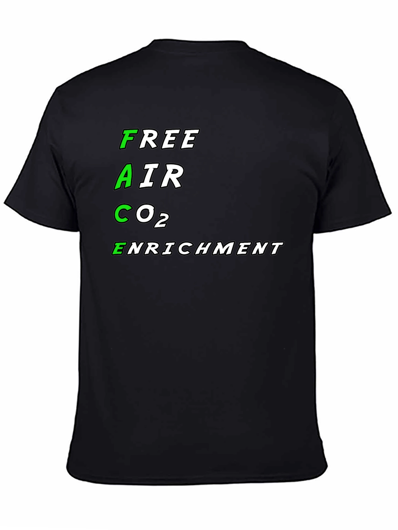 Black Free Air CO2 Enrichment Graphic Tee view 4