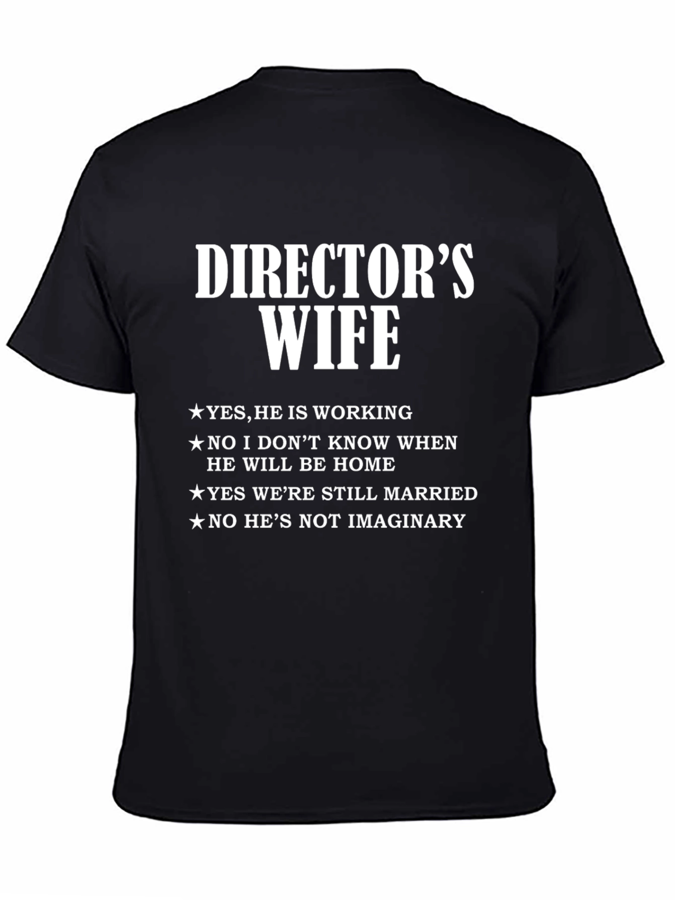 Black Director's Wife Novelty T-Shirt view 4