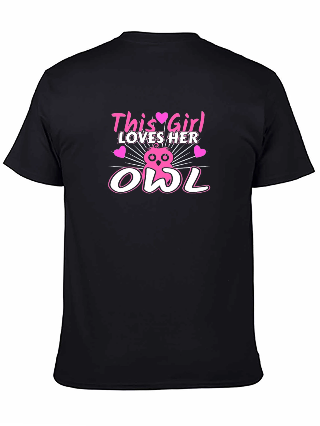 This Girl Loves Her Owl Graphic T-Shirt - Trendy Tee - 4