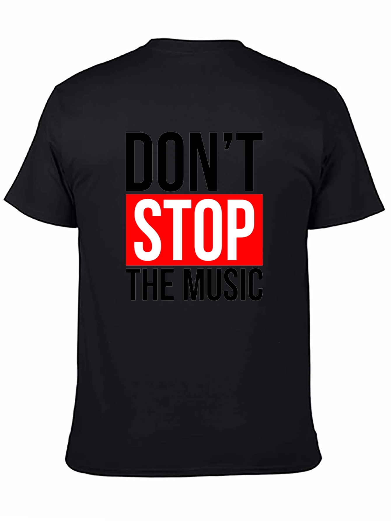 Black Don't Stop the Music Graphic T-Shirt view 4