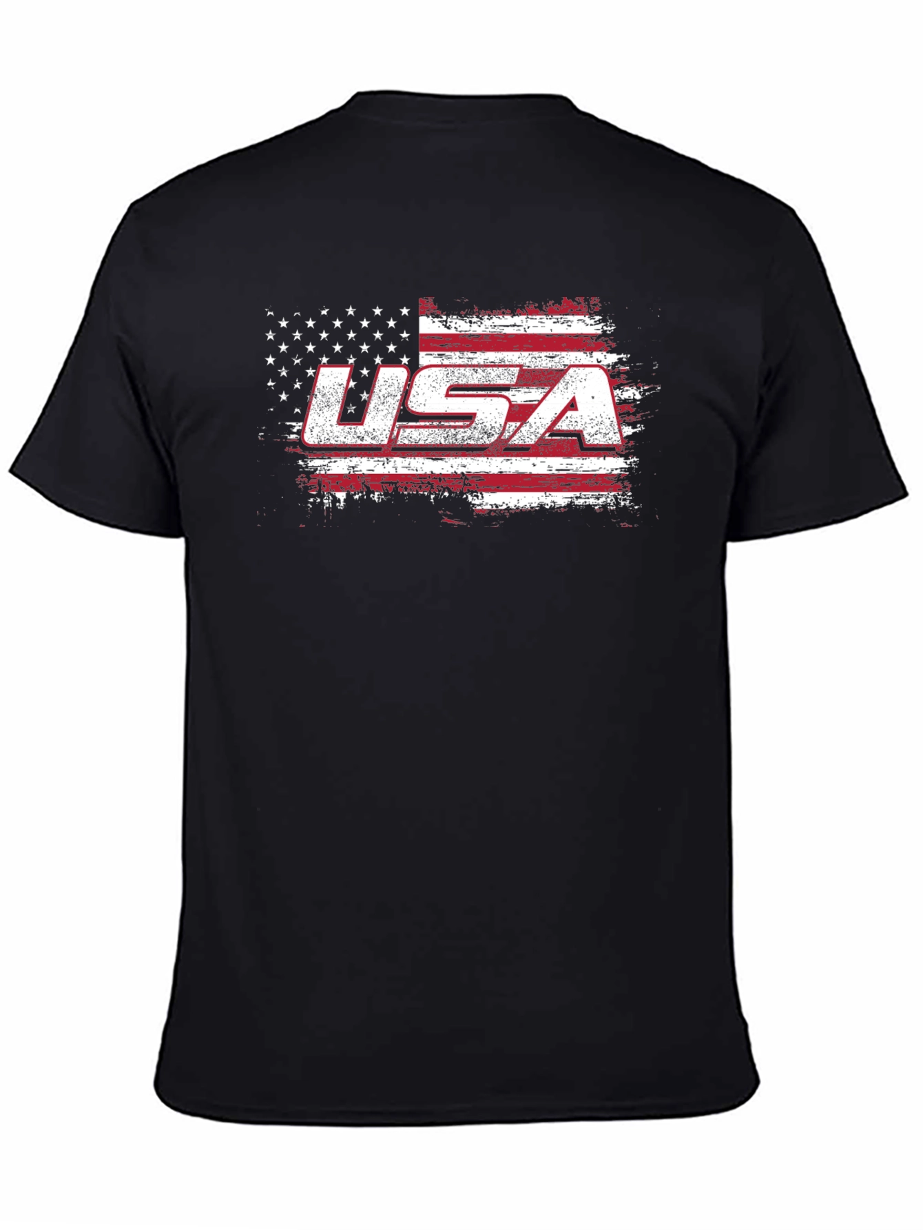 Black USA Flag Graphic T-Shirt Patriotic American Pride view 4