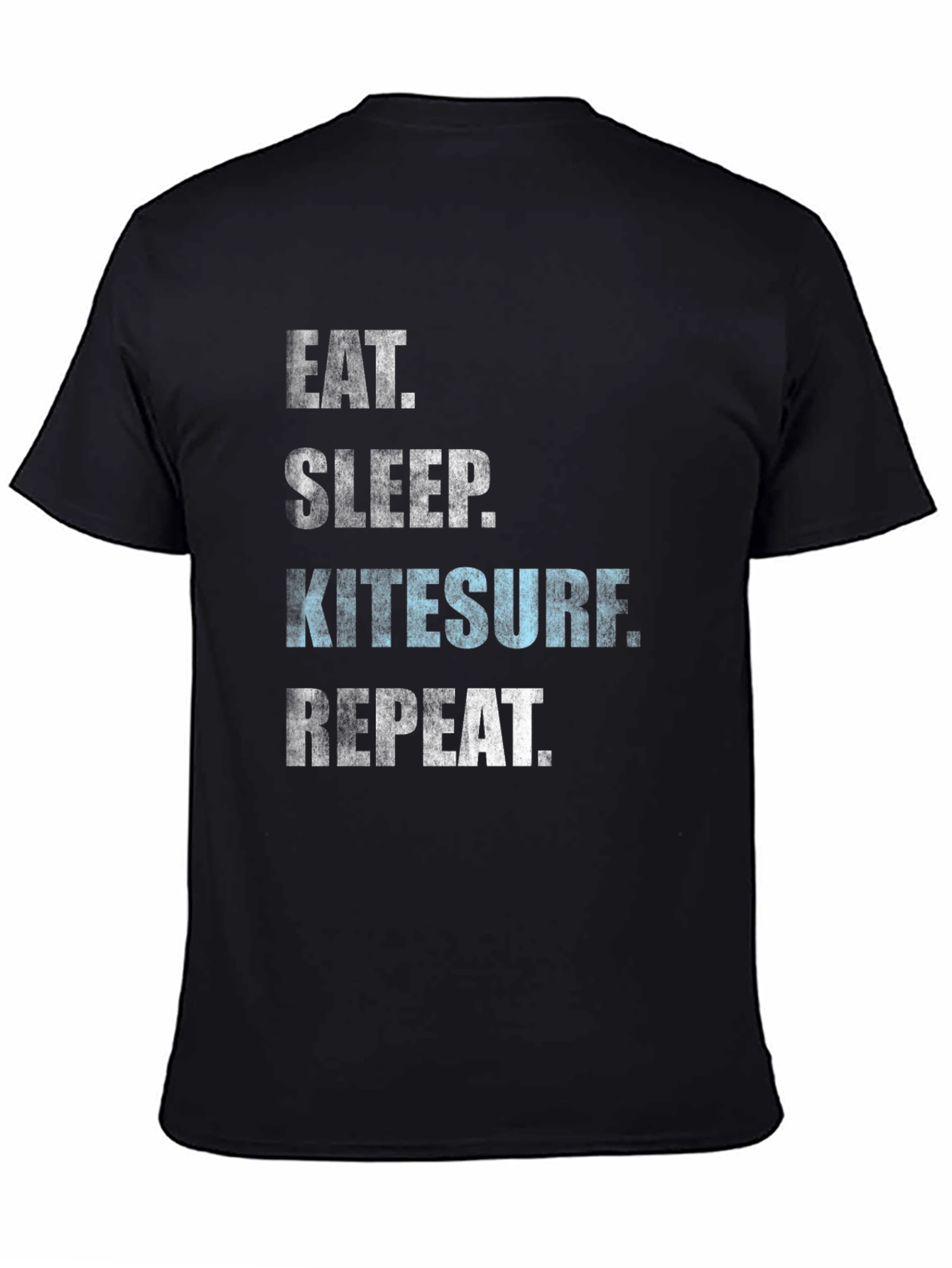 Black Eat Sleep Kitesurf Repeat T-Shirt view 4