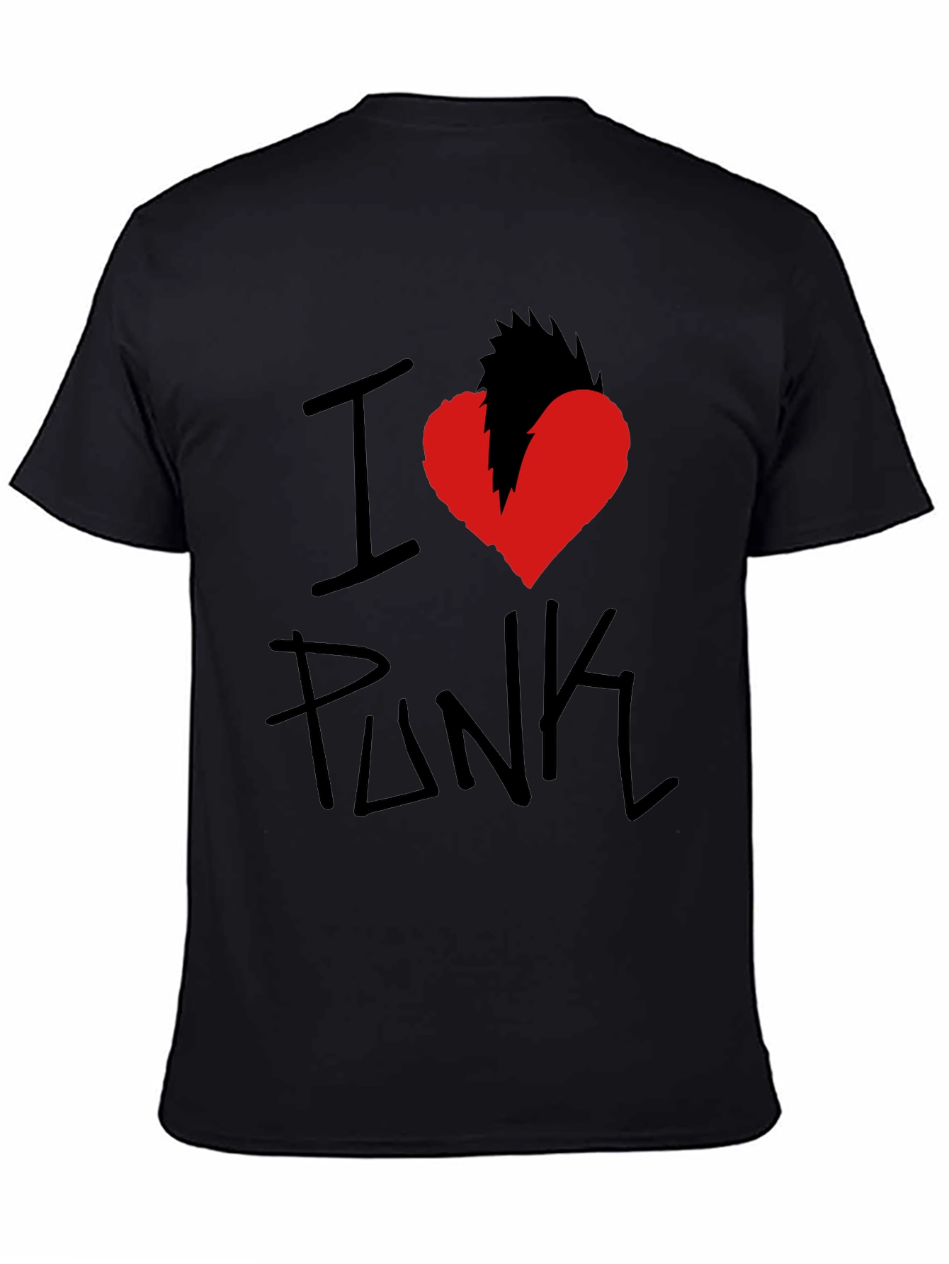 Black I Heart Punk Graphic Tee - Black view 4