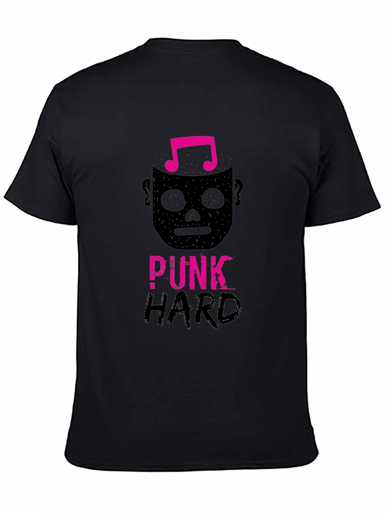Black Punk Hard Graphic Tee - Black view 4