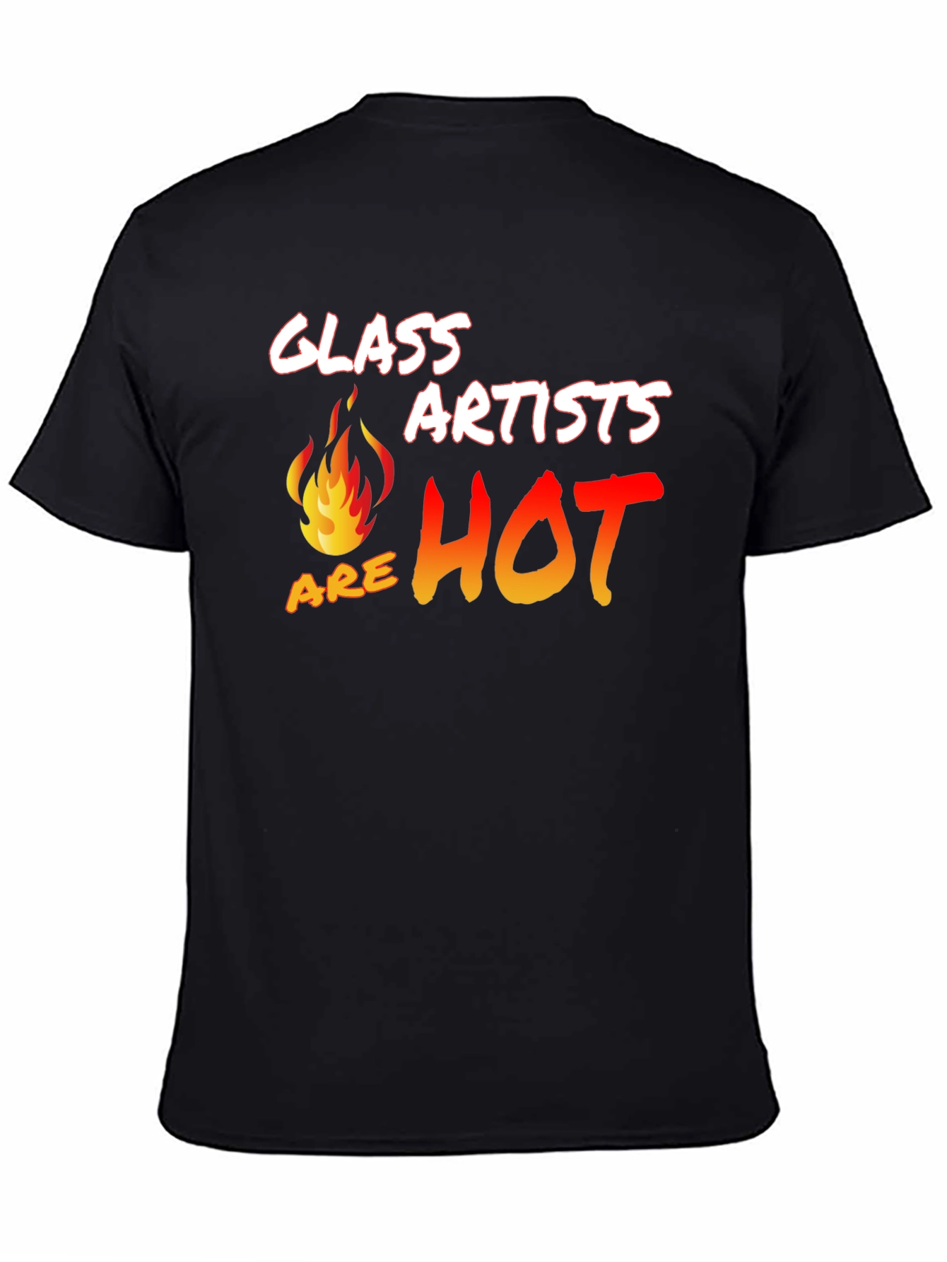 Black Glass Artists Are Hot T-Shirt view 4