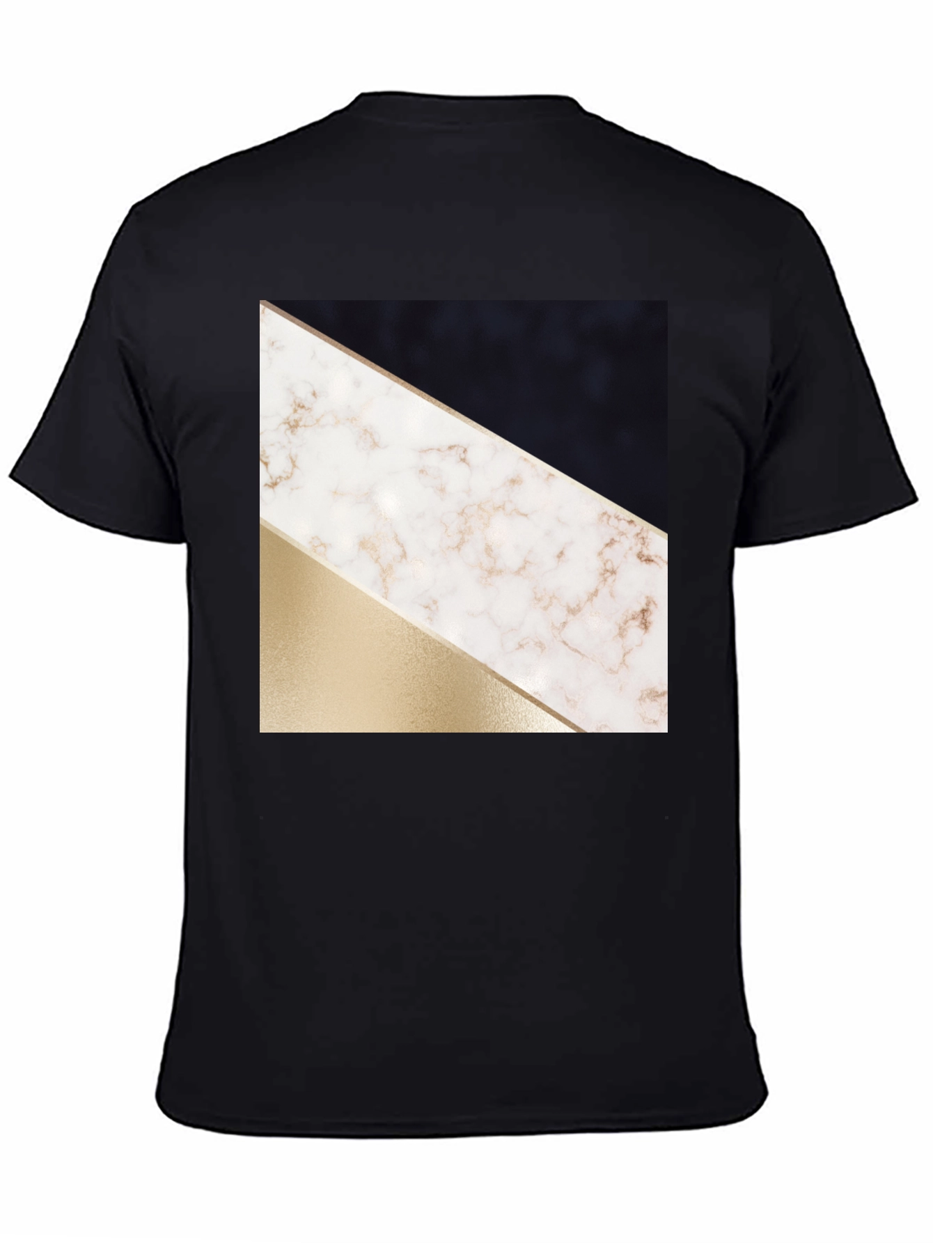 Black Abstract Geometric T-Shirt view 4