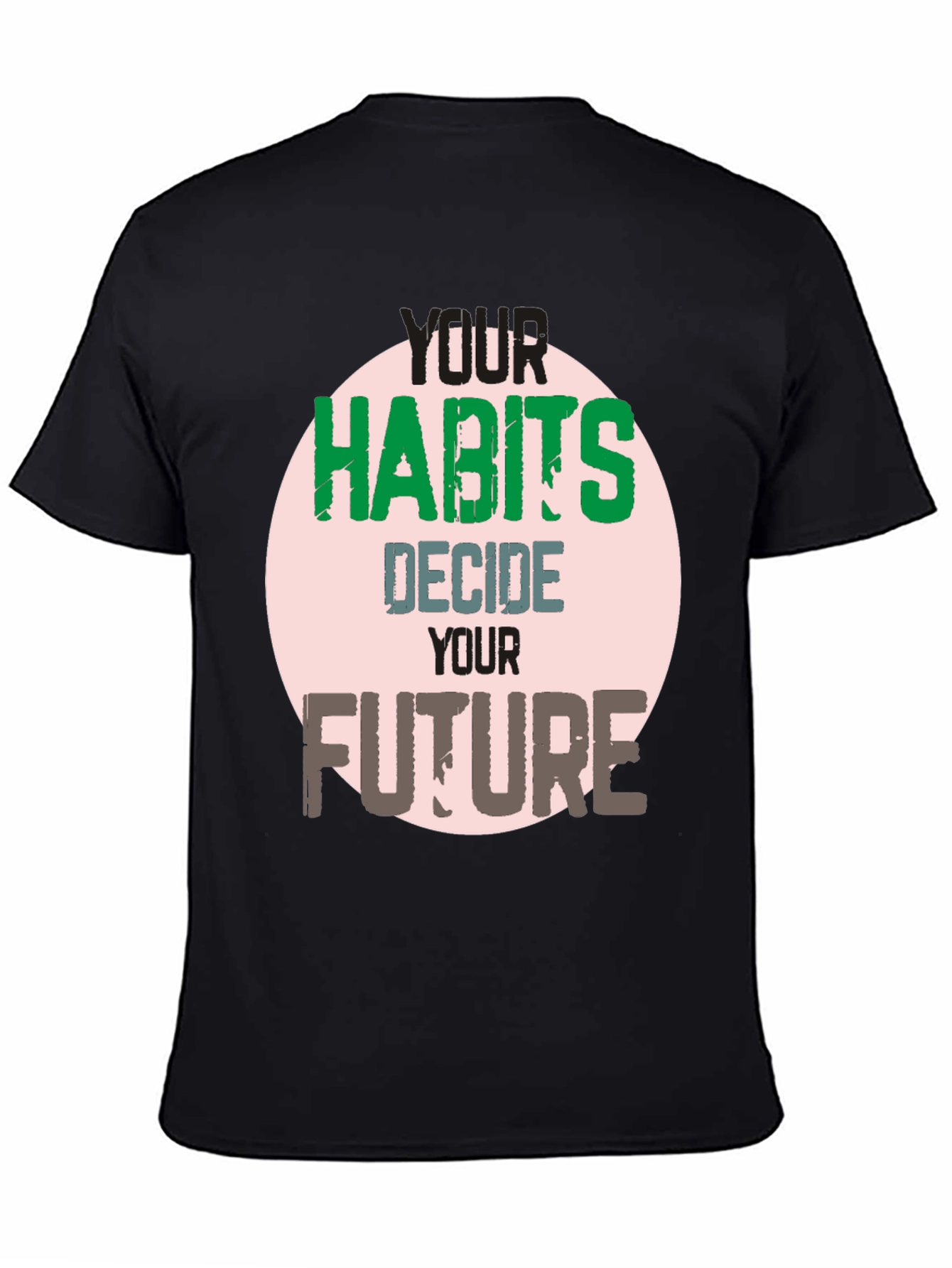 Black Habits Decide Future Graphic Tee - Black view 4