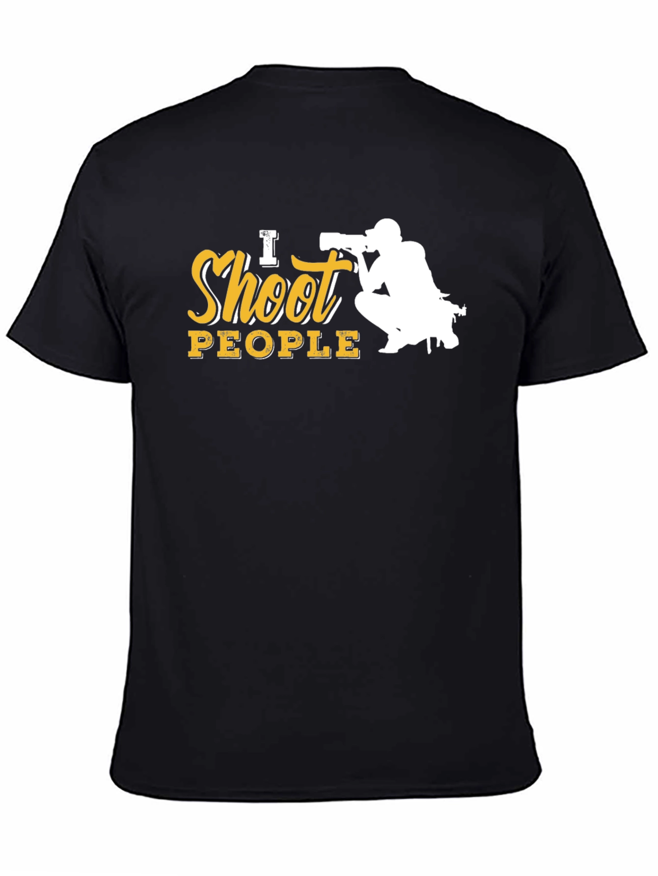 Black I Shoot People Photographer T-Shirt view 4