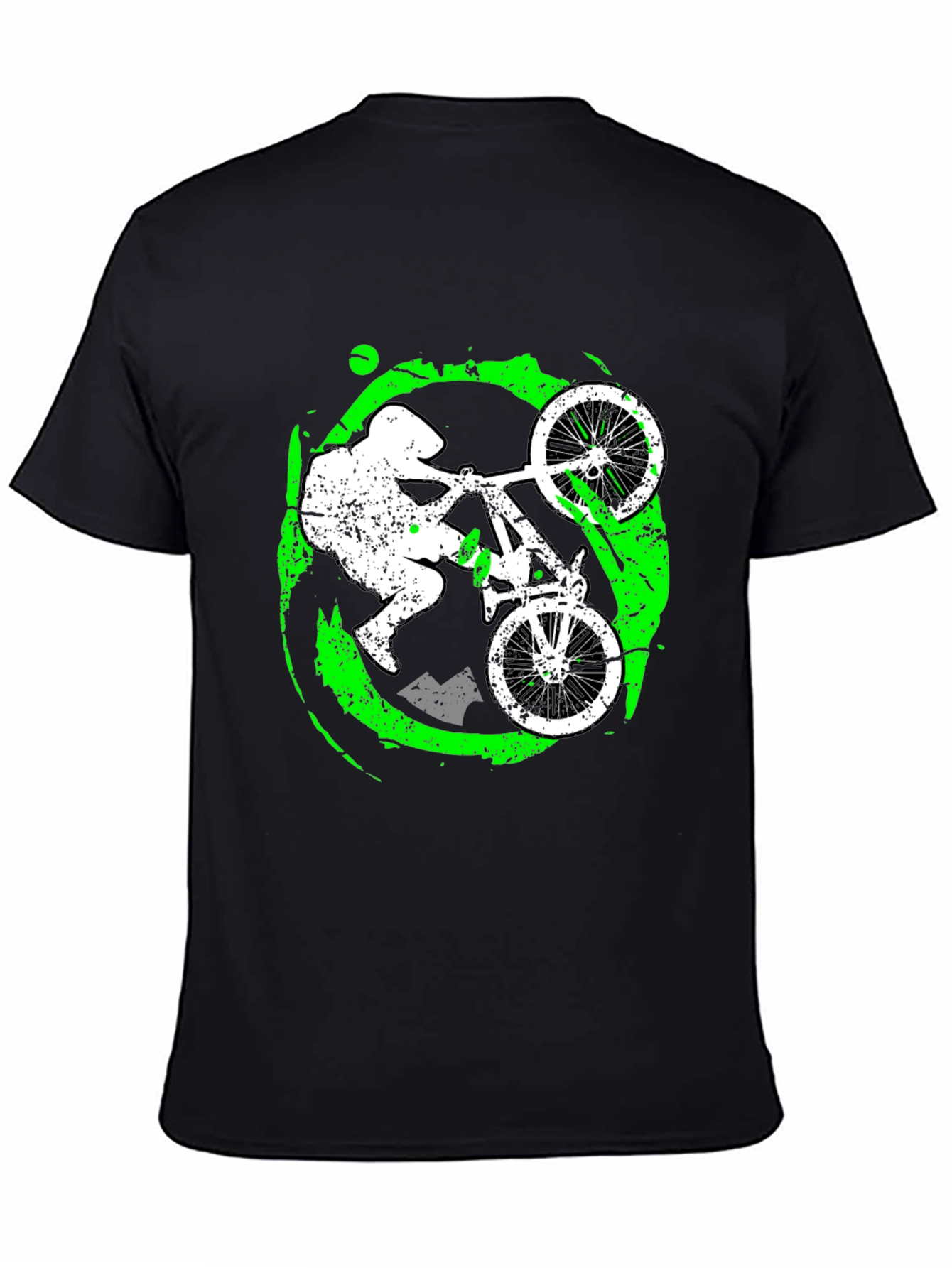 Black Mountain Biker Graphic T-Shirt - Black view 4