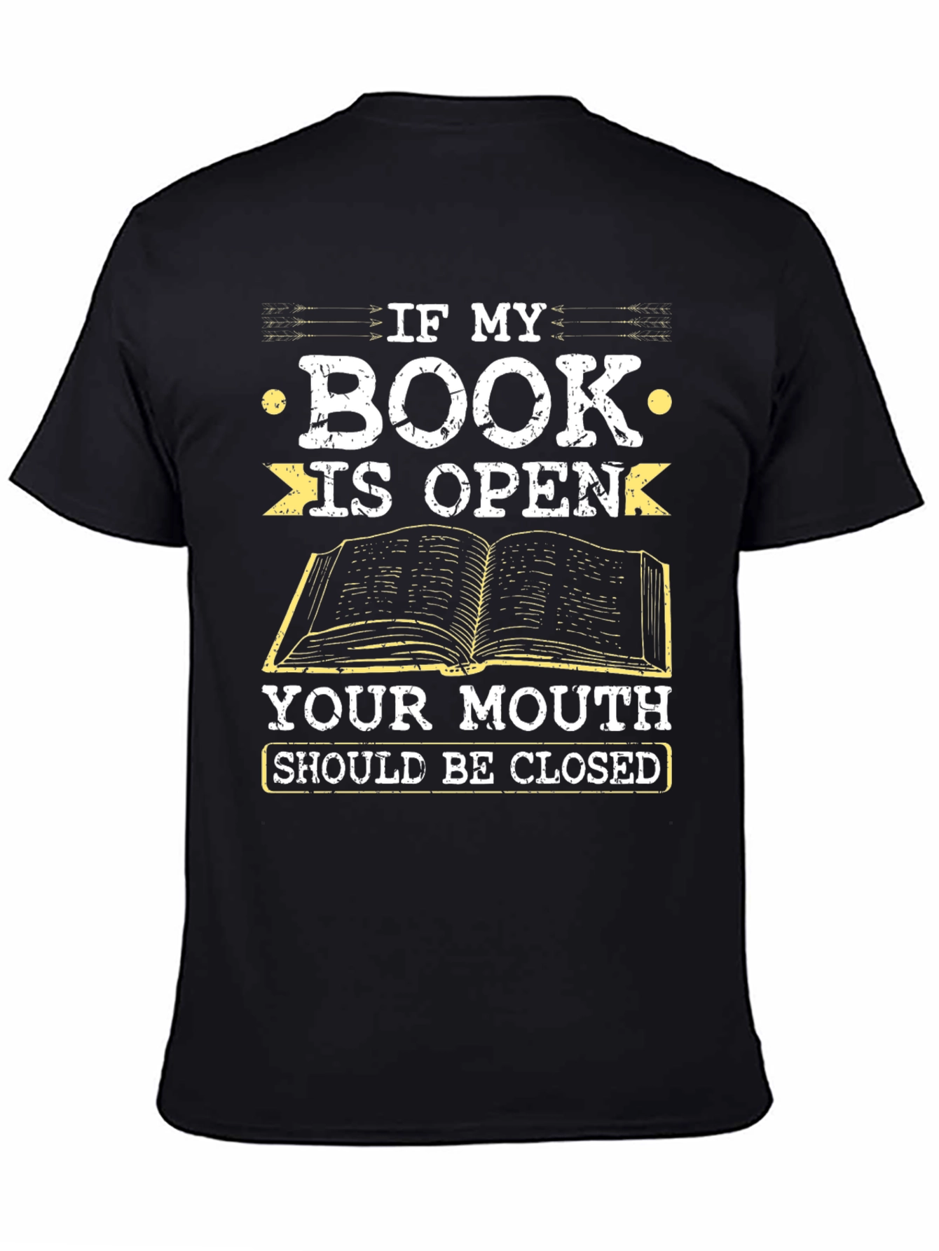 Black Book Lover's T-Shirt: If My Book Is Open view 4