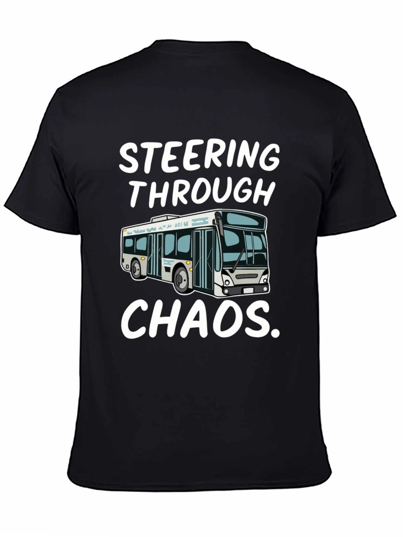Steering Through Chaos Black Graphic T-Shirt - 4