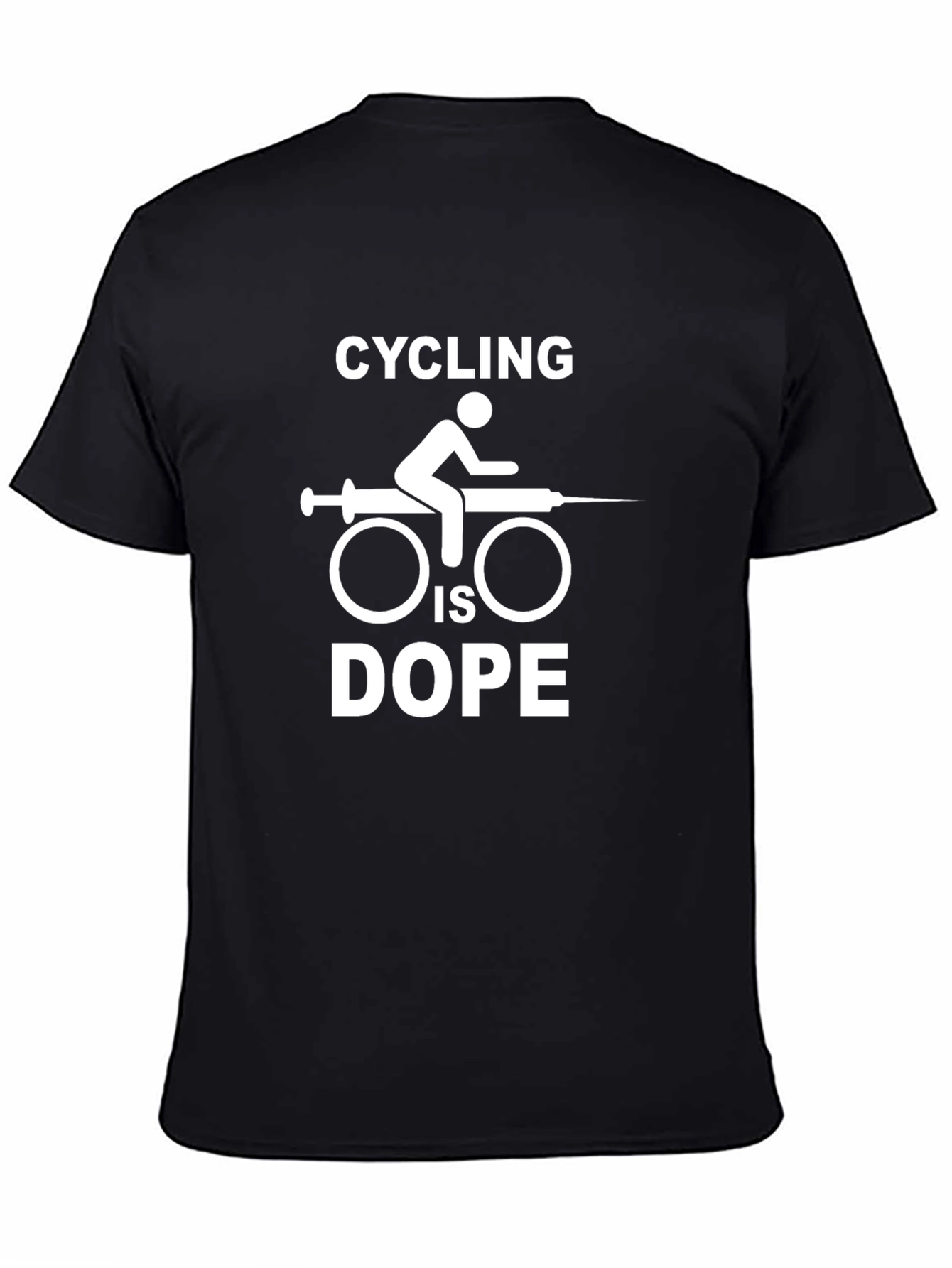 Black Cycling is Dope T-Shirt - Funny Cyclist Tee view 4