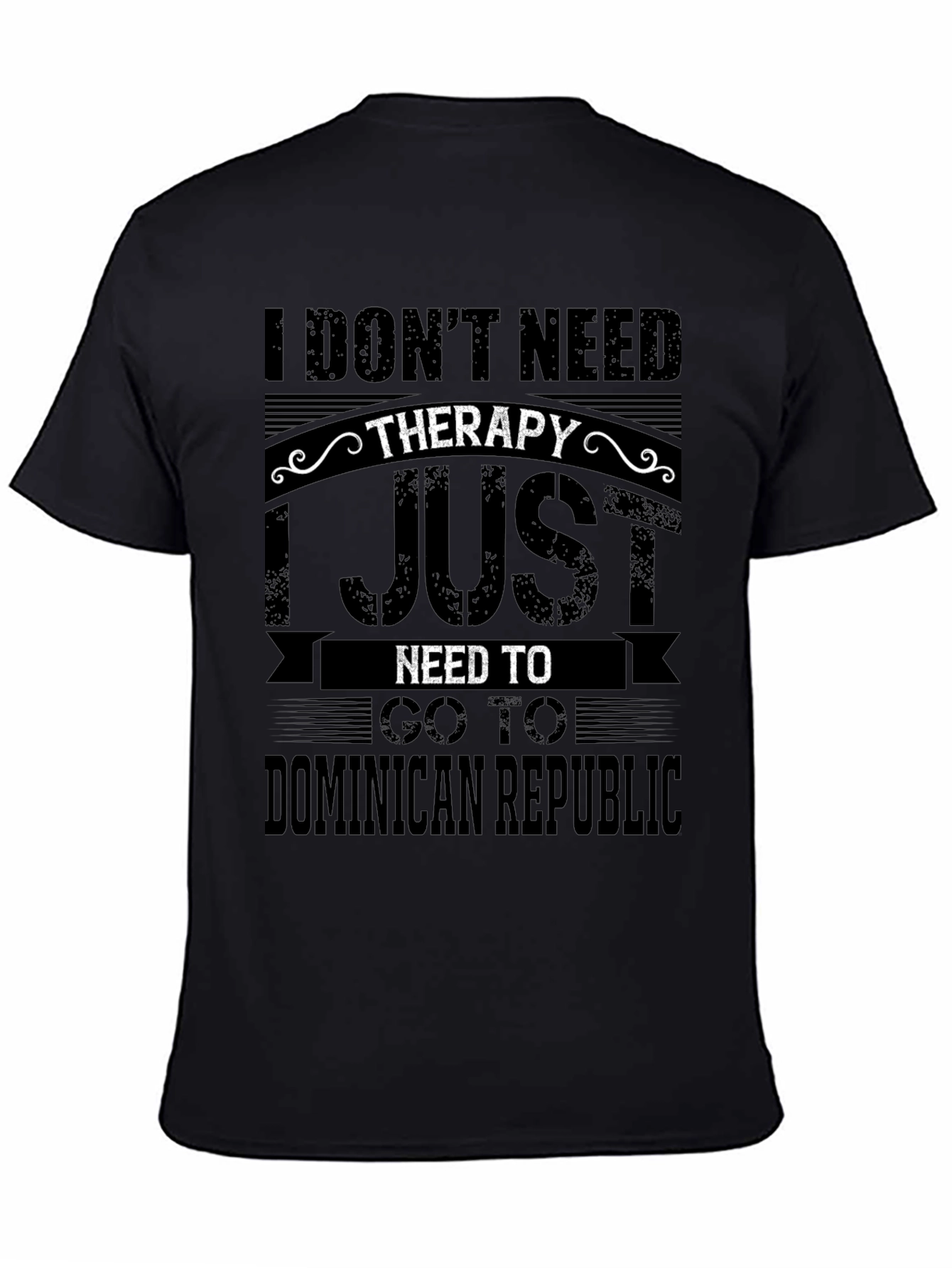 Black Dominican Republic Therapy T-Shirt view 4