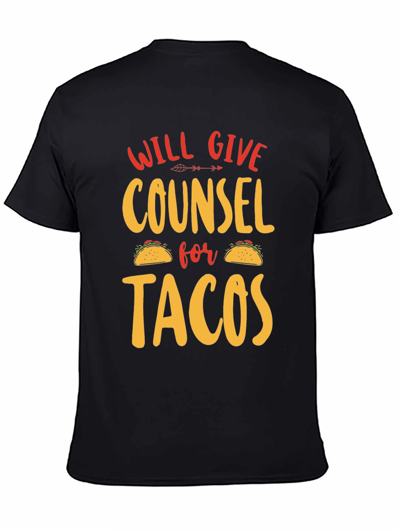 Black Counsel for Tacos Graphic T-Shirt view 4