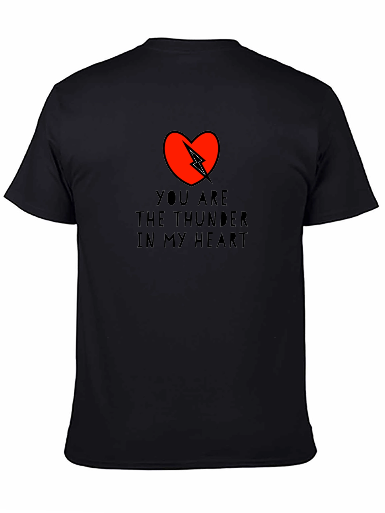Black Thunder in My Heart Graphic Tee - Love & Emotion view 4