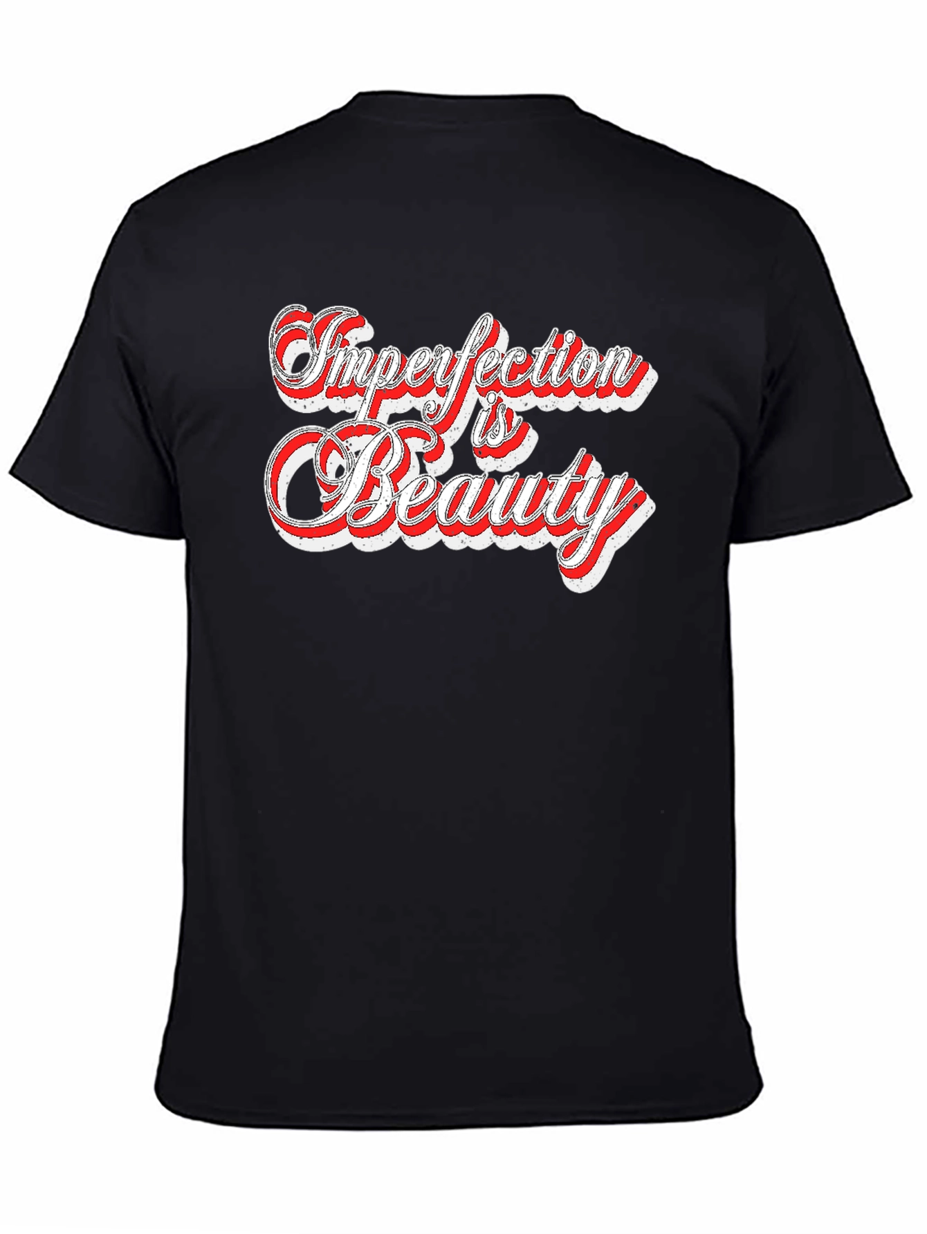 Black Imperfection is Beauty Graphic Tee - Black view 4